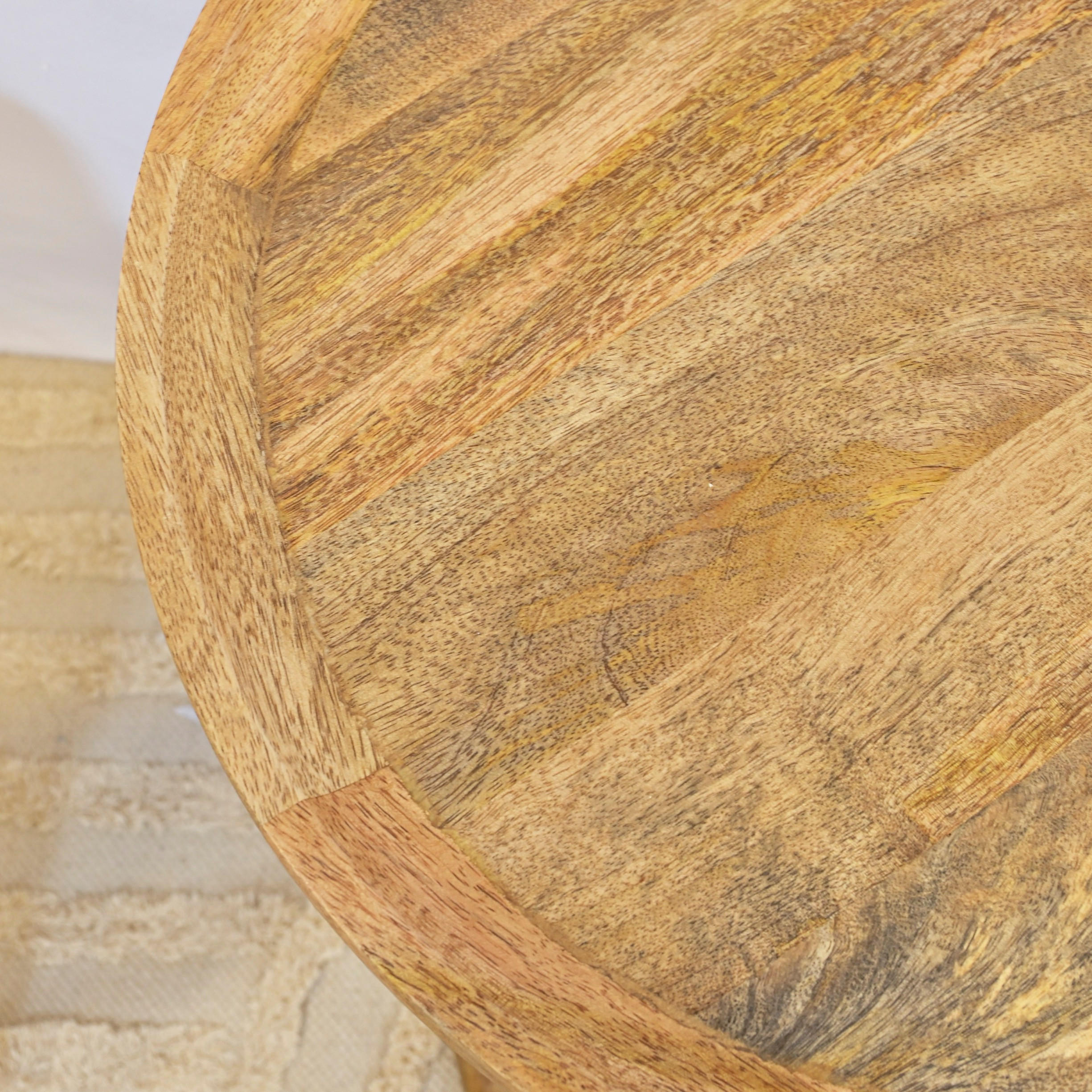 Crafted by Lifestyle Wooden Round Pedestal Table-household-dining-tablelinen-napkinsandaccessories-image-4