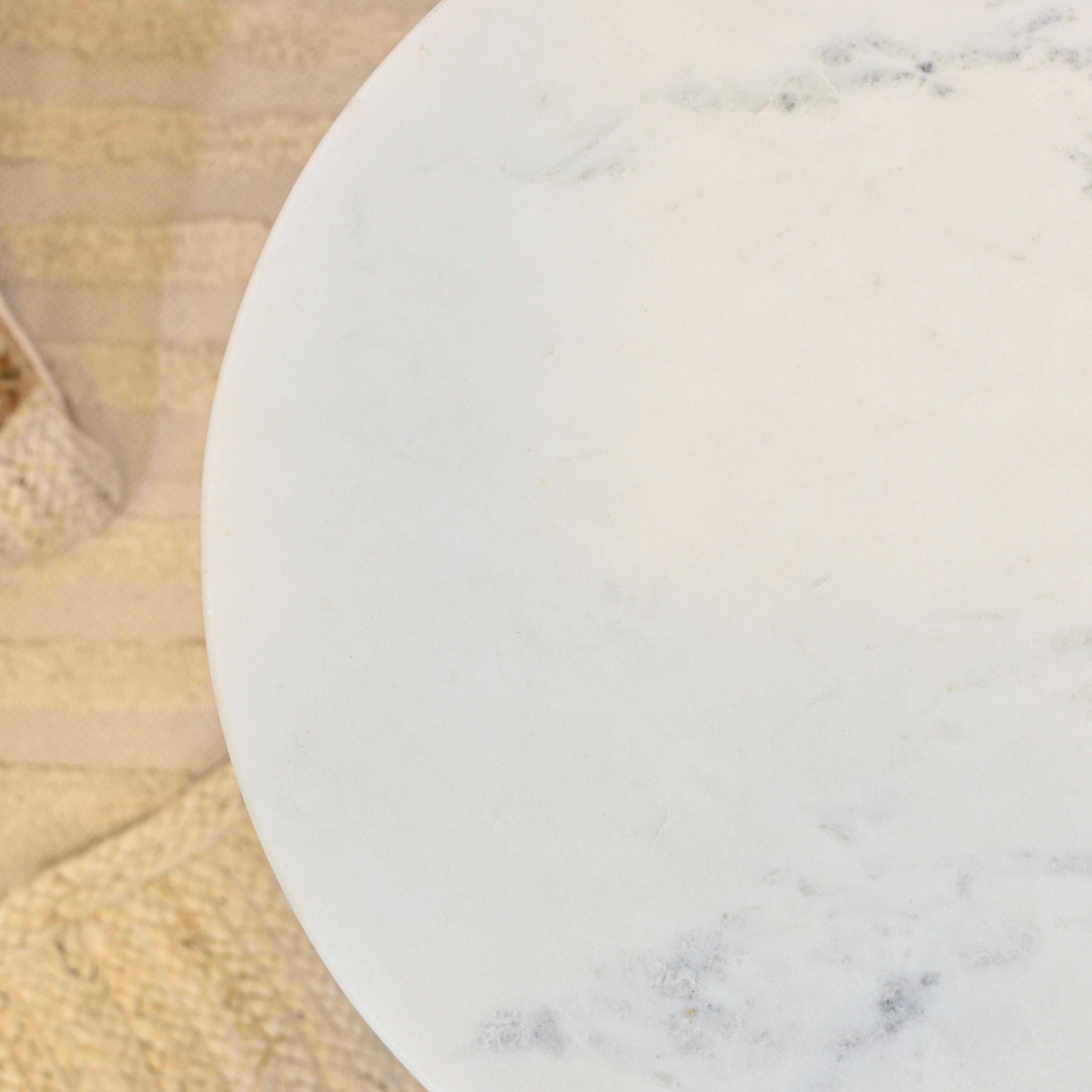Crafted by Lifestyle Round Marble Accent Table-household-dining-tablelinen-napkinsandaccessories-image-5