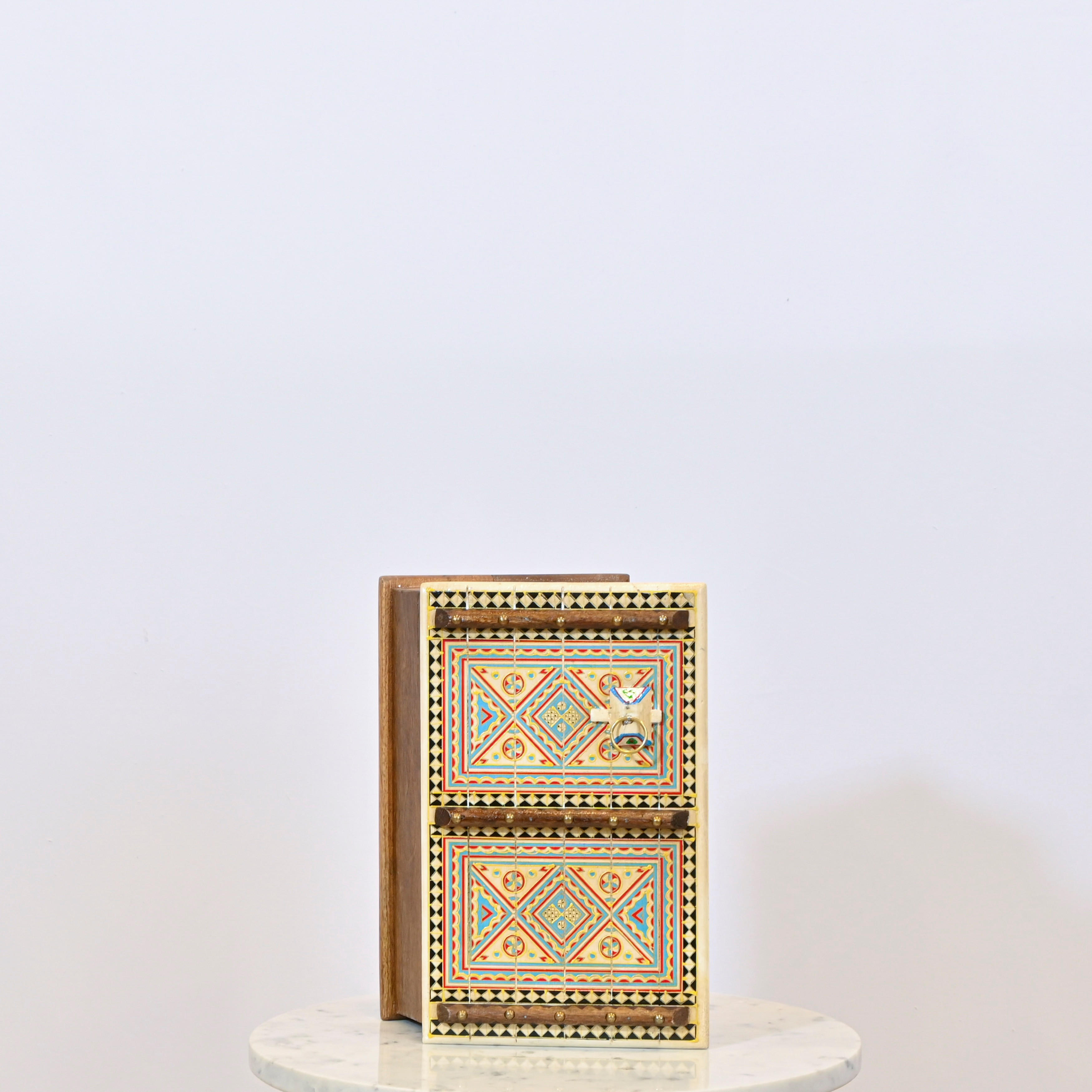 Crafted by Lifestyle Intricate Geometric Wooden Storage Box-household-decor-boxesandtrays-image-1