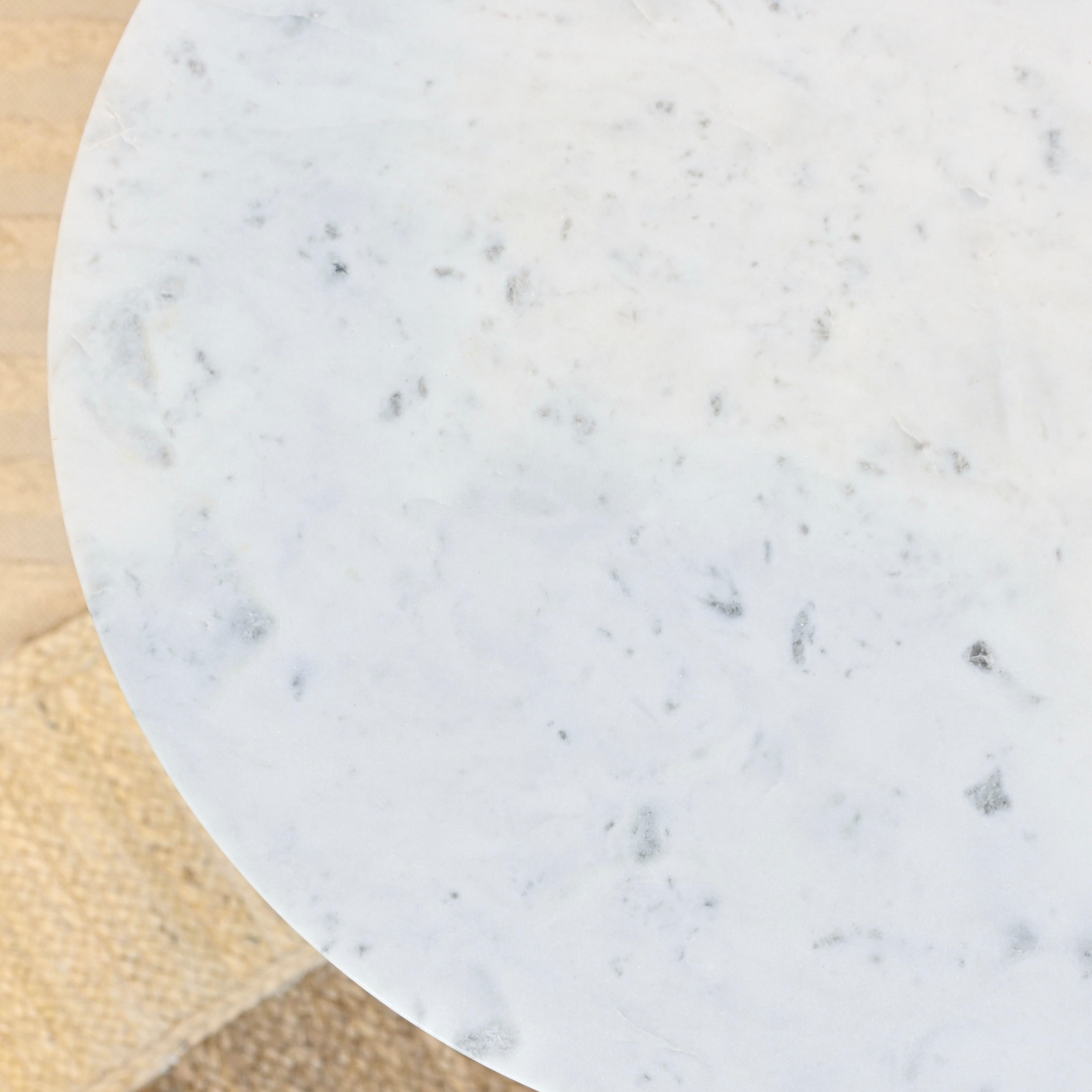 Crafted by Lifestyle Round Marble Accent Table-household-dining-tablelinen-napkinsandaccessories-image-5