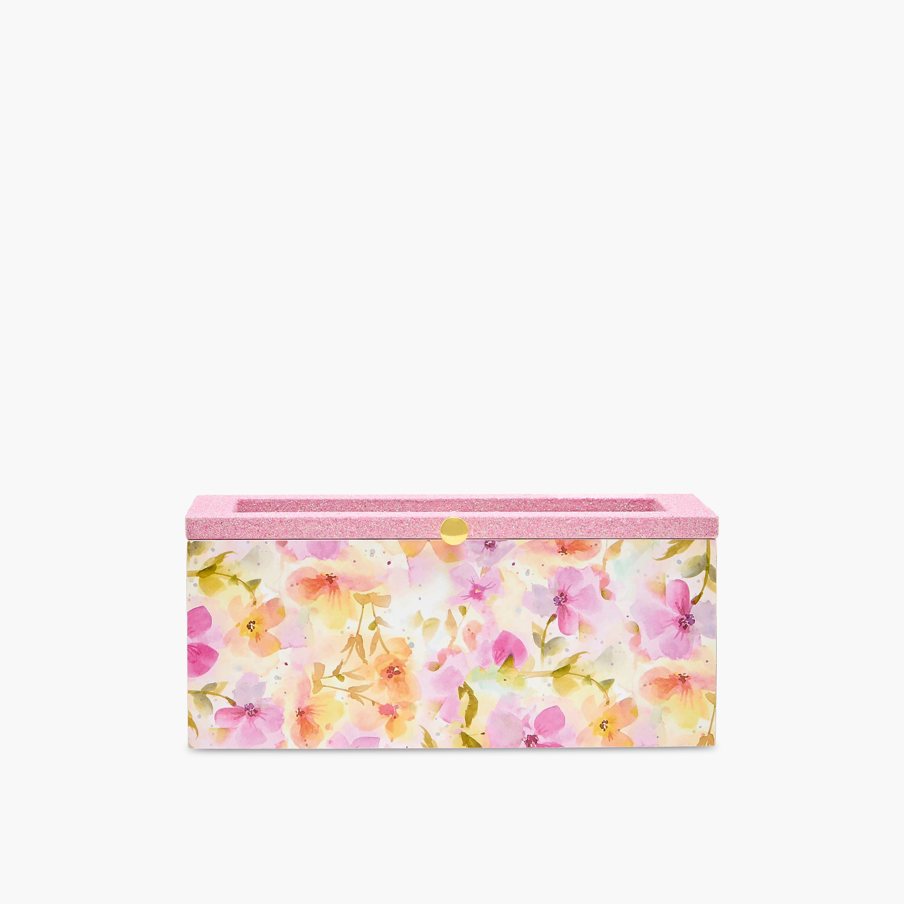 2-Compartment Jewellery Organizer Floral Print  - 22x10x10 cms-women-watchesandjewellery-jewellery-storage-image-2