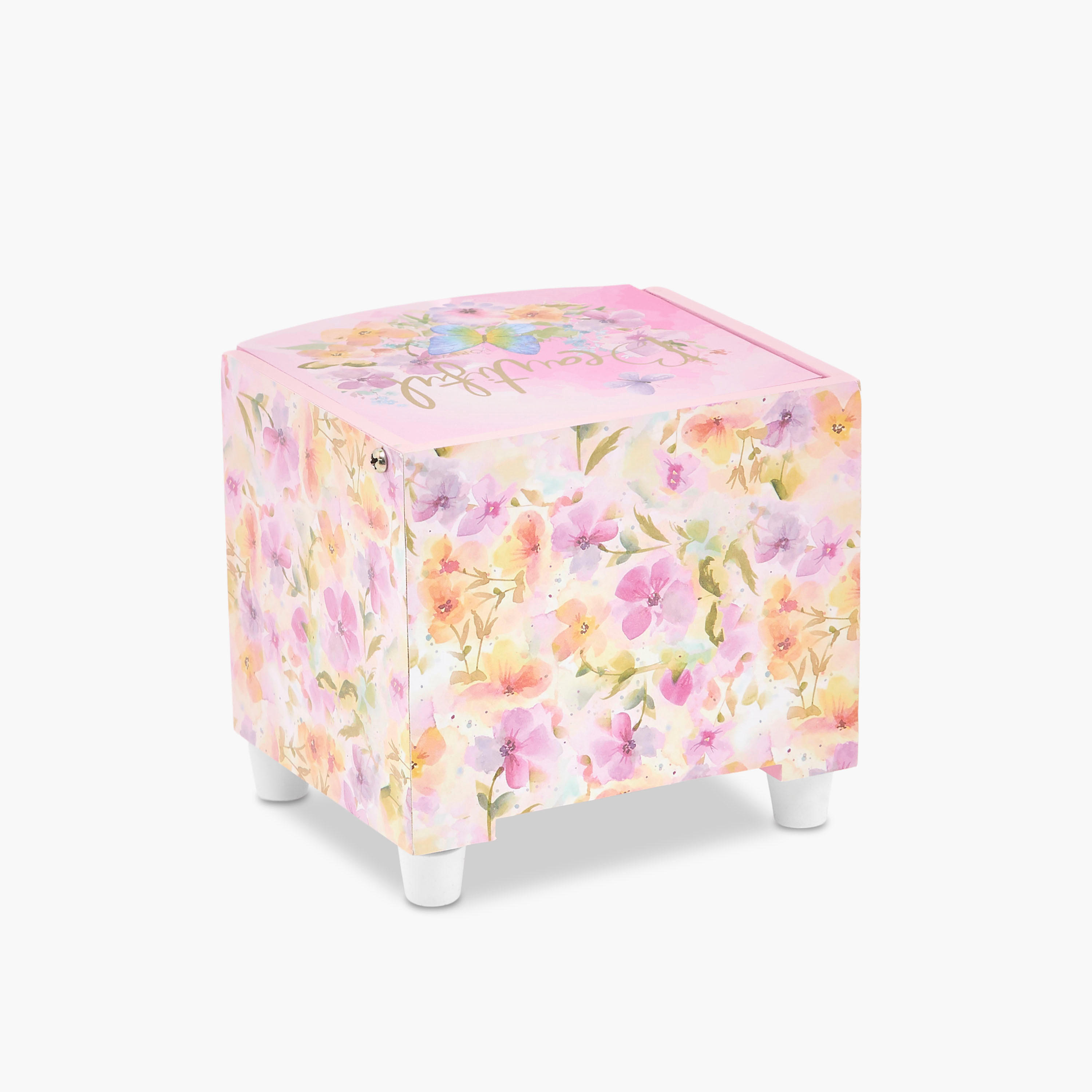 #cnf title format# Floral Butterfly Print Jewellery Organizer - 14x13x13 cms-women-watchesandjewellery-jewellery-storage-image-3