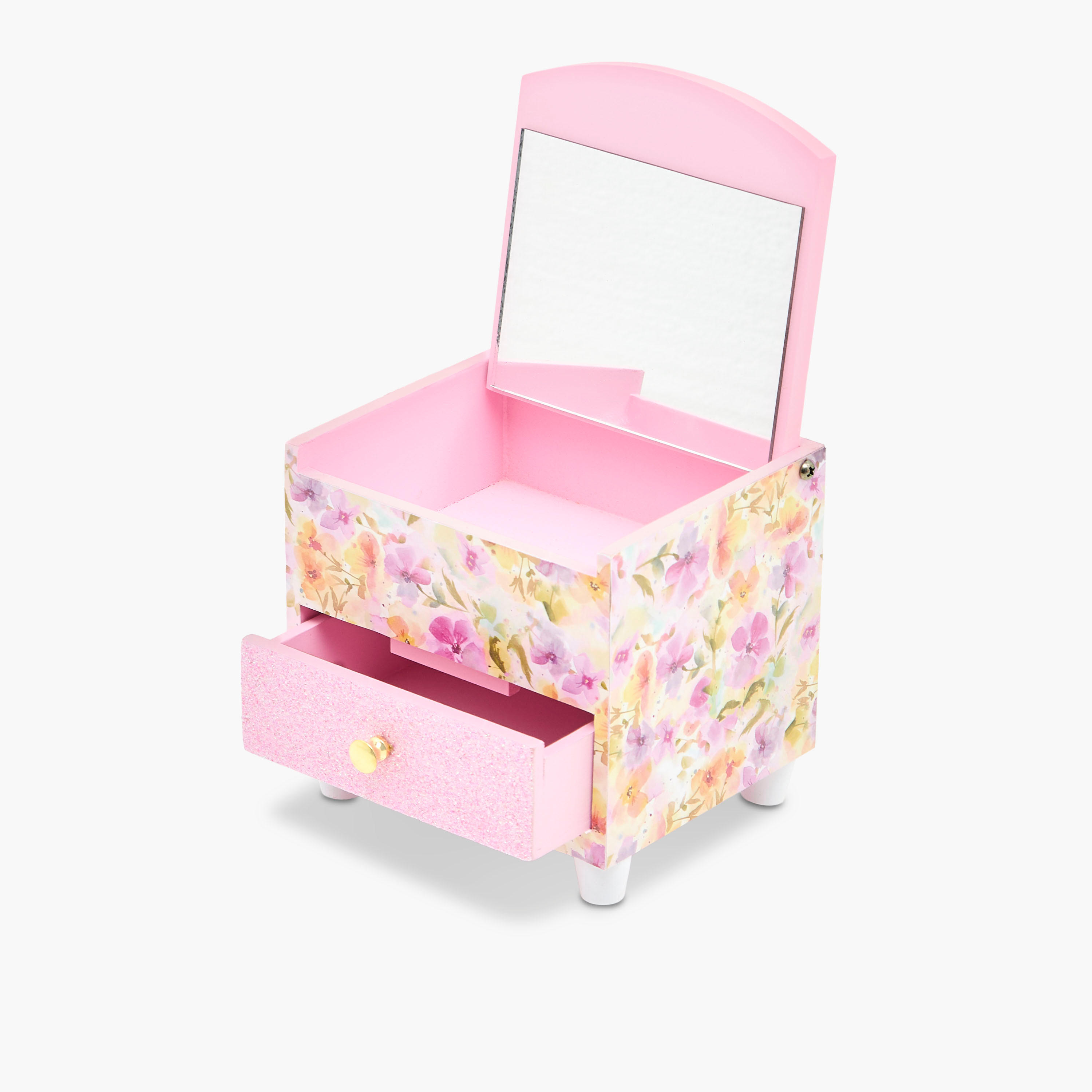 #cnf title format# Floral Butterfly Print Jewellery Organizer - 14x13x13 cms-women-watchesandjewellery-jewellery-storage-image-4