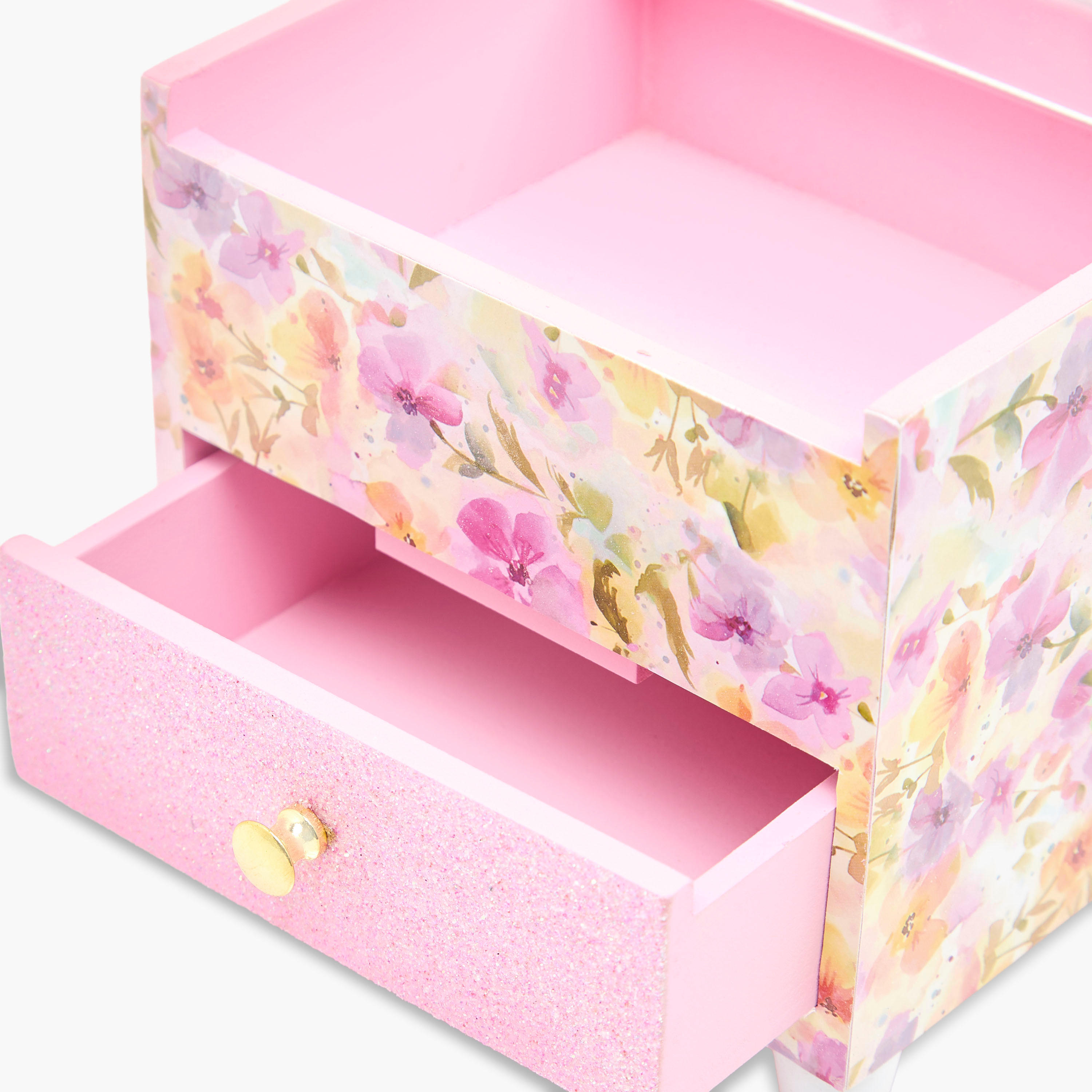 #cnf title format# Floral Butterfly Print Jewellery Organizer - 14x13x13 cms-women-watchesandjewellery-jewellery-storage-image-5