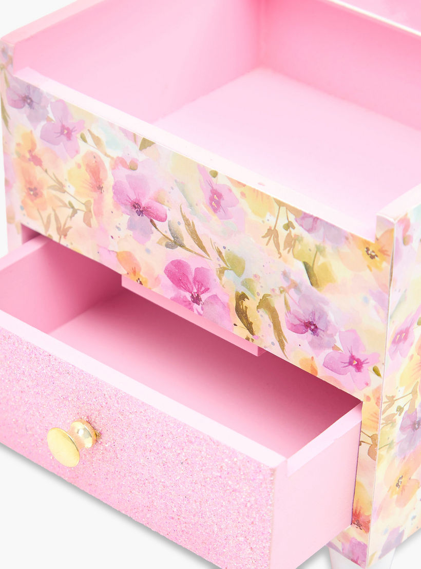 #cnf title format# Floral Butterfly Print Jewellery Organizer - 14x13x13 cms-women-watchesandjewellery-jewellery-storage-image-5