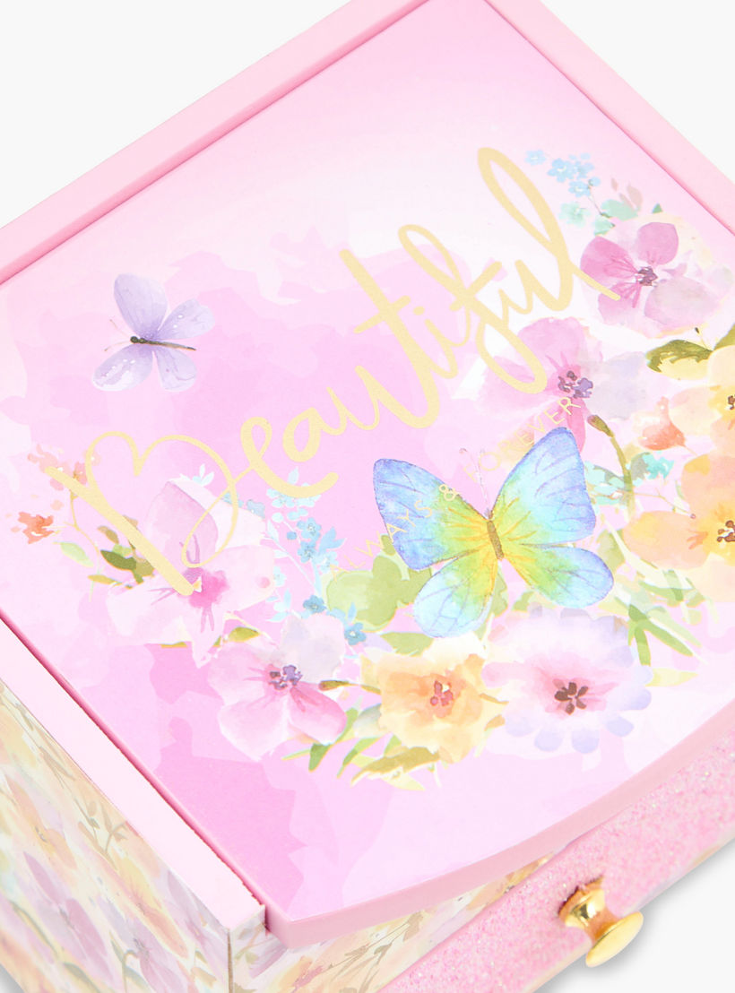 #cnf title format# Floral Butterfly Print Jewellery Organizer - 14x13x13 cms-women-watchesandjewellery-jewellery-storage-image-7