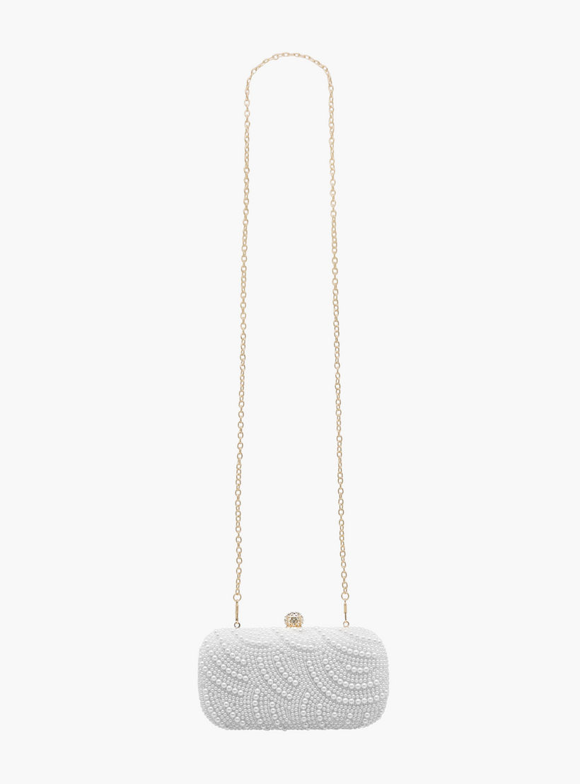 شنطة كلاتش مزينة باللؤلؤ بحزام سلسلة من ساشا-women-bagsandwallets-handbags-image-3