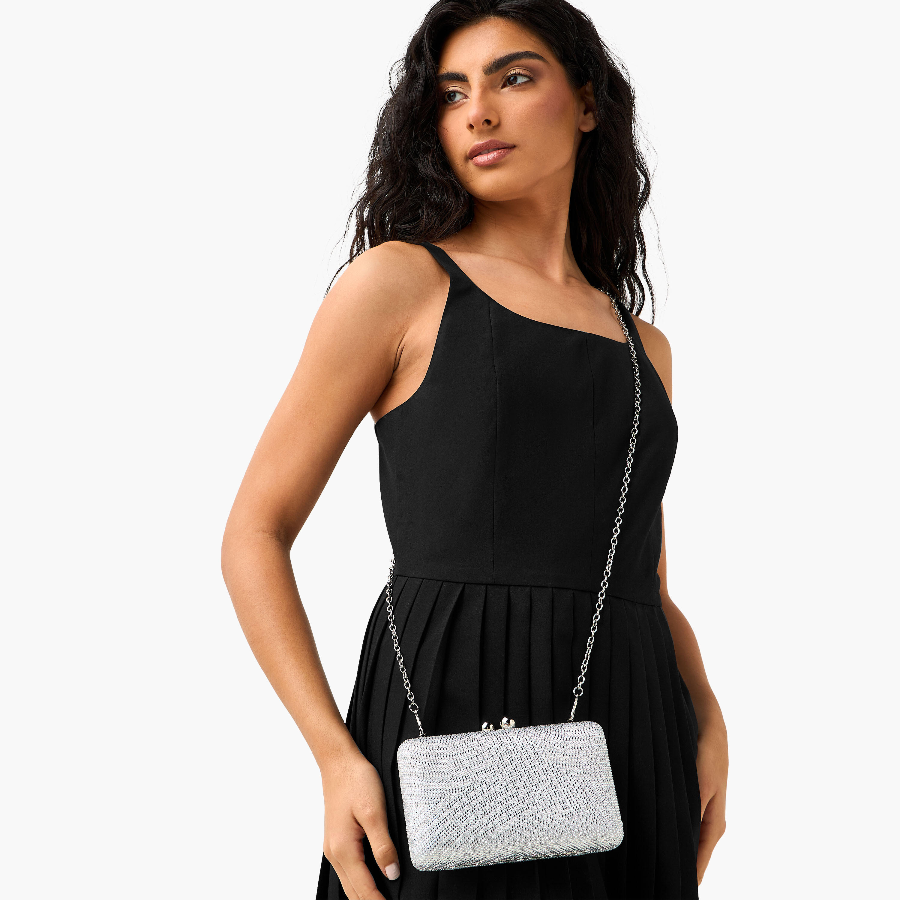 Sasha Embellished Clutch with Chain Strap-women-bagsandwallets-handbags-image-2