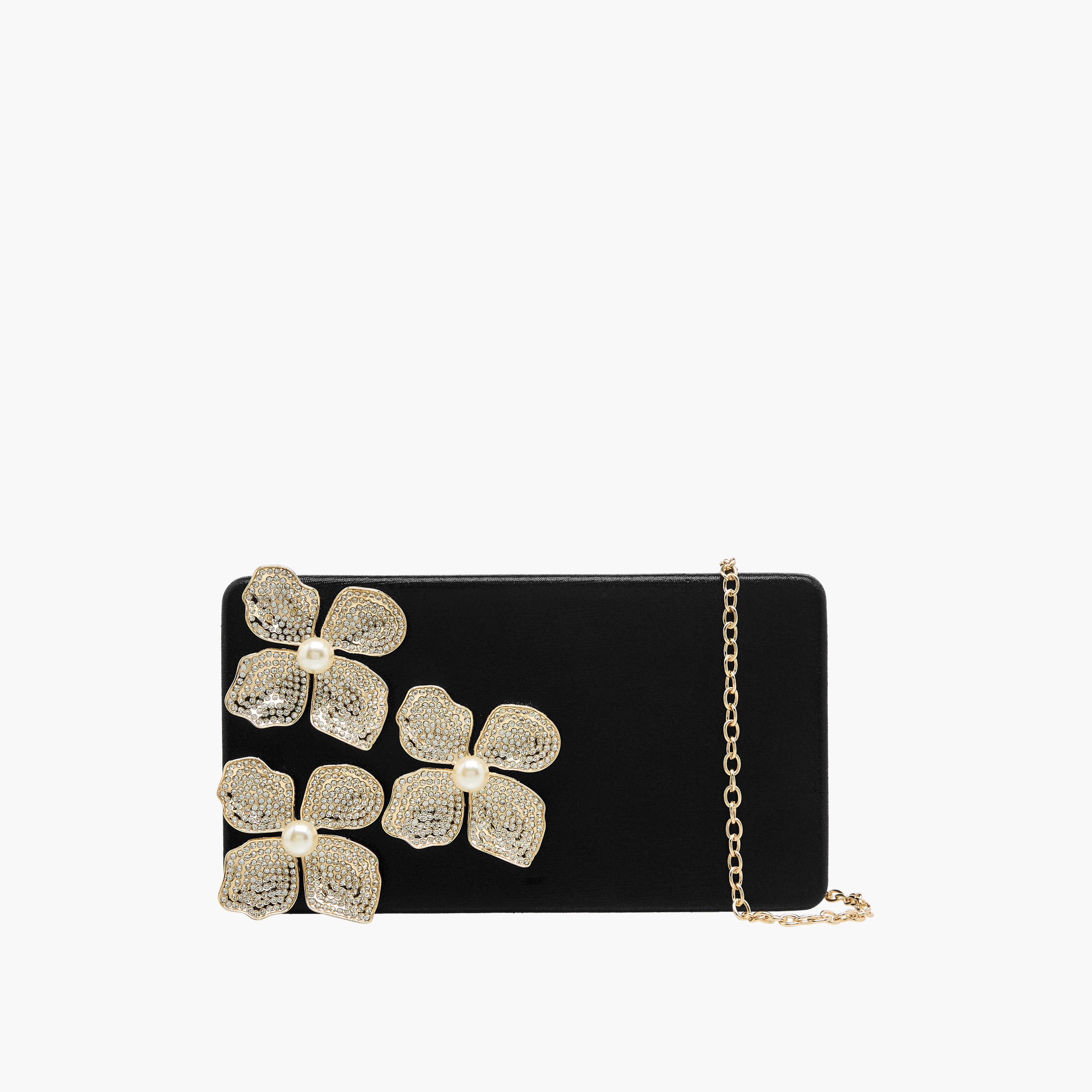 شنطة كلاتش مزينة بزهور مع حزام سلسلة من ساشا-women-bagsandwallets-handbags-image-1