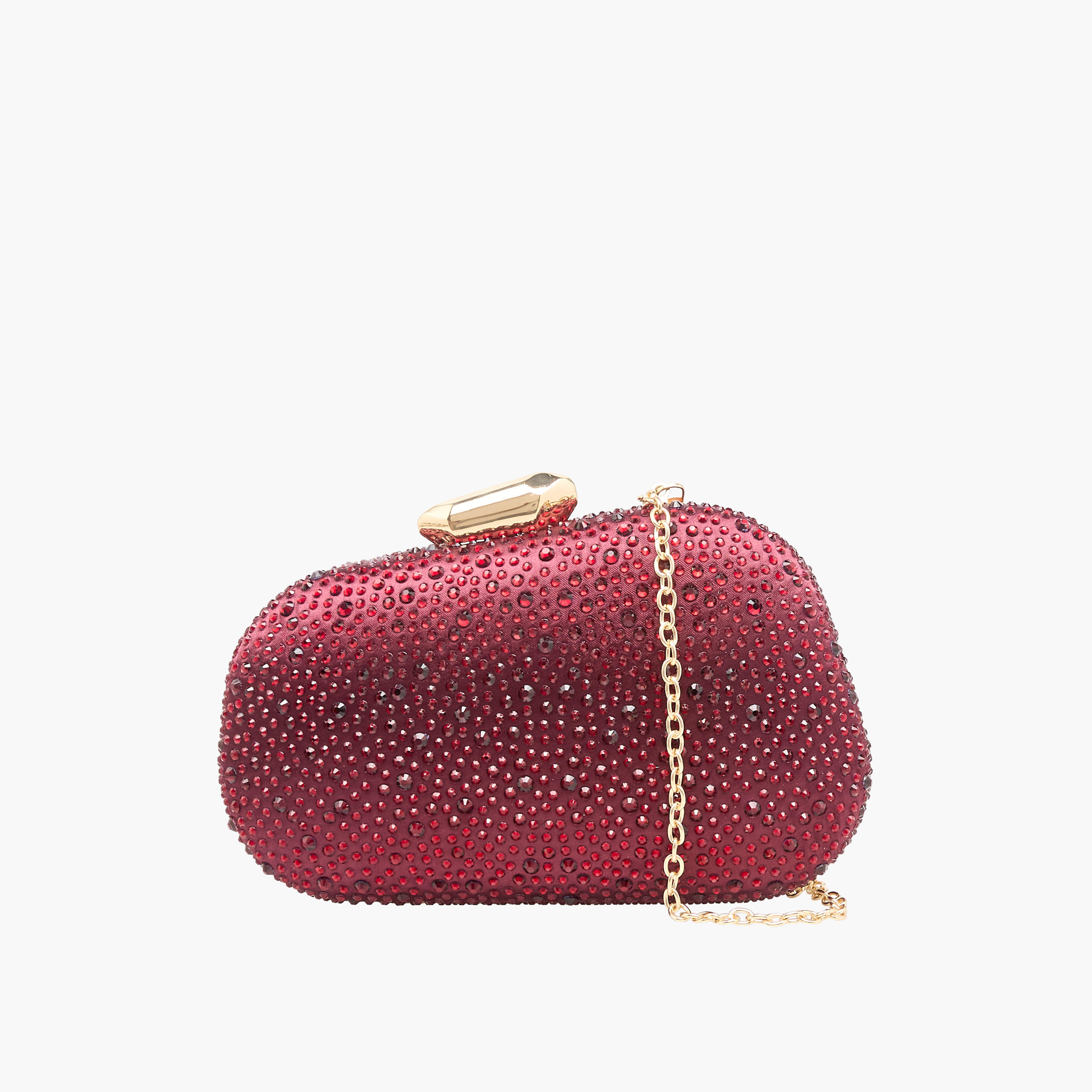 Sasha Embellished Clutch with Chain Strap-women-bagsandwallets-handbags-image-1
