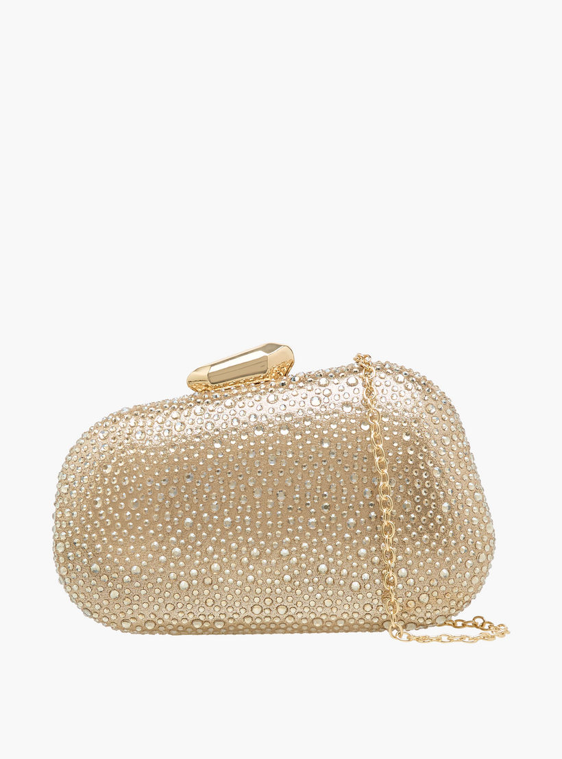 Sasha Embellished Clutch with Chain Strap-women-bagsandwallets-handbags-image-1