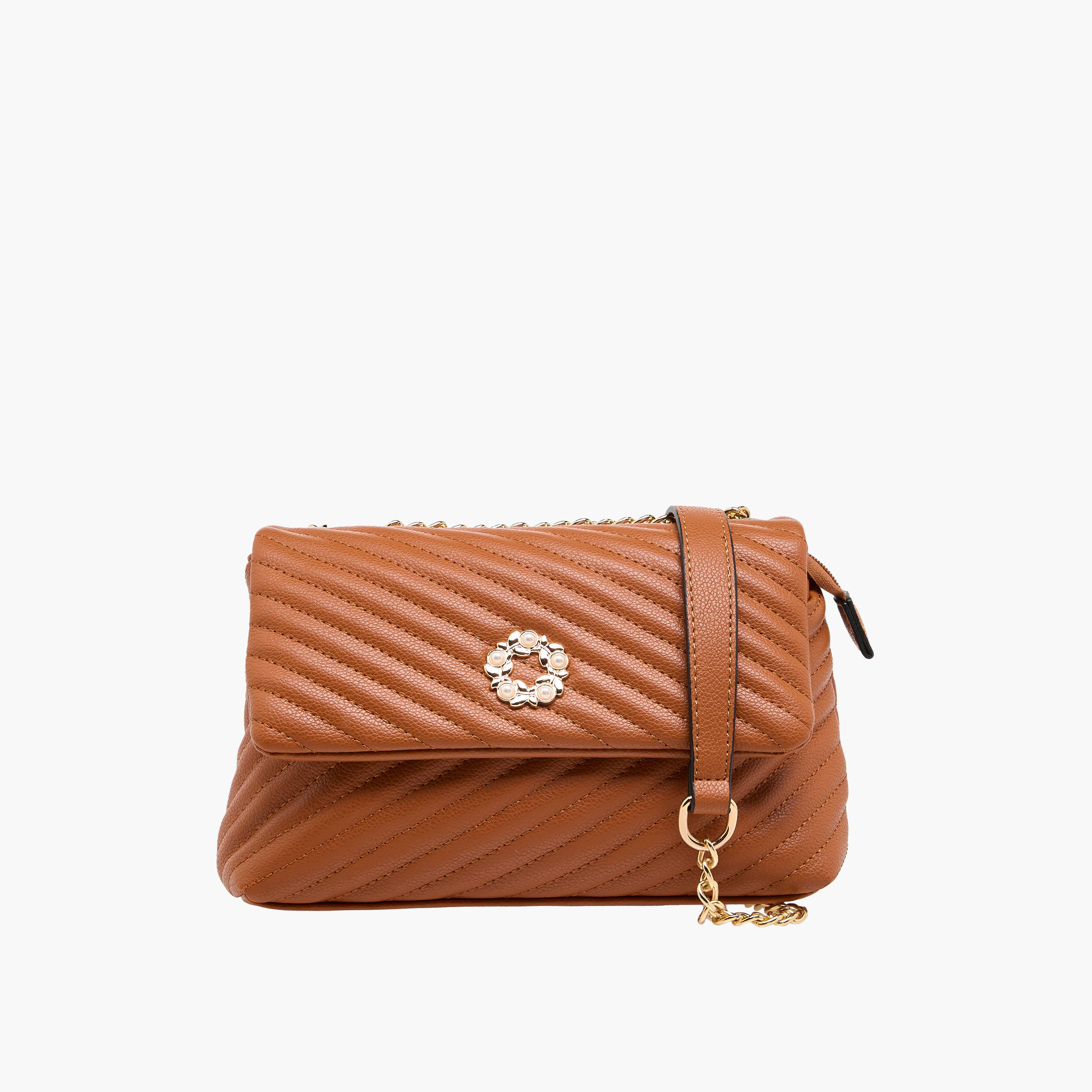 Adore Sam Quilted Crossbody Bag with Chain Strap-women-bagsandwallets-handbags-image-1