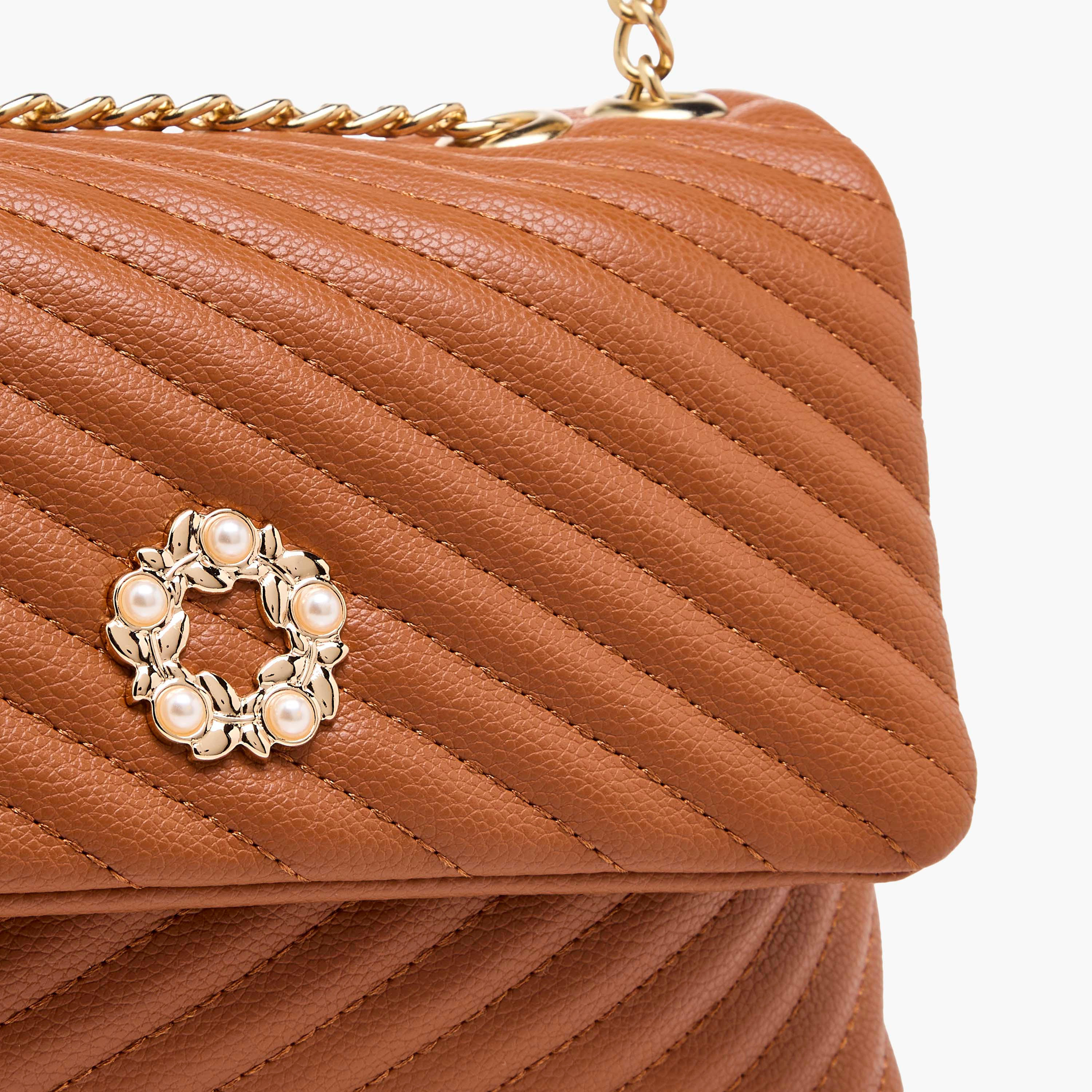 Adore Sam Quilted Crossbody Bag with Chain Strap-women-bagsandwallets-handbags-image-5