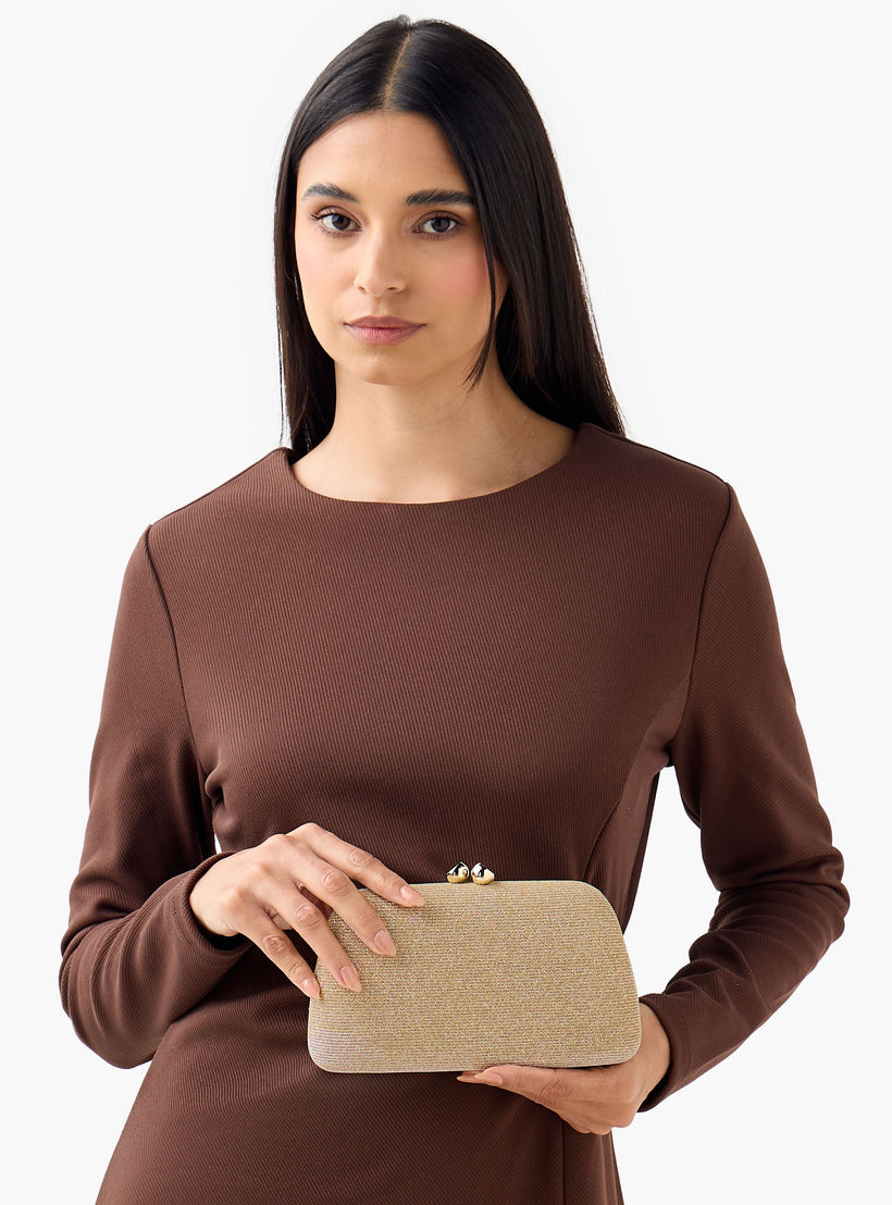Sasha Textured Clutch with Chain Strap-women-bagsandwallets-handbags-image-2
