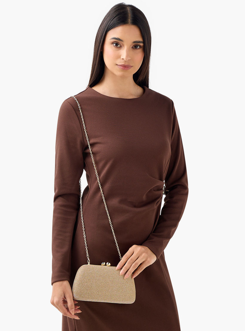 Sasha Textured Clutch with Chain Strap-women-bagsandwallets-handbags-image-8