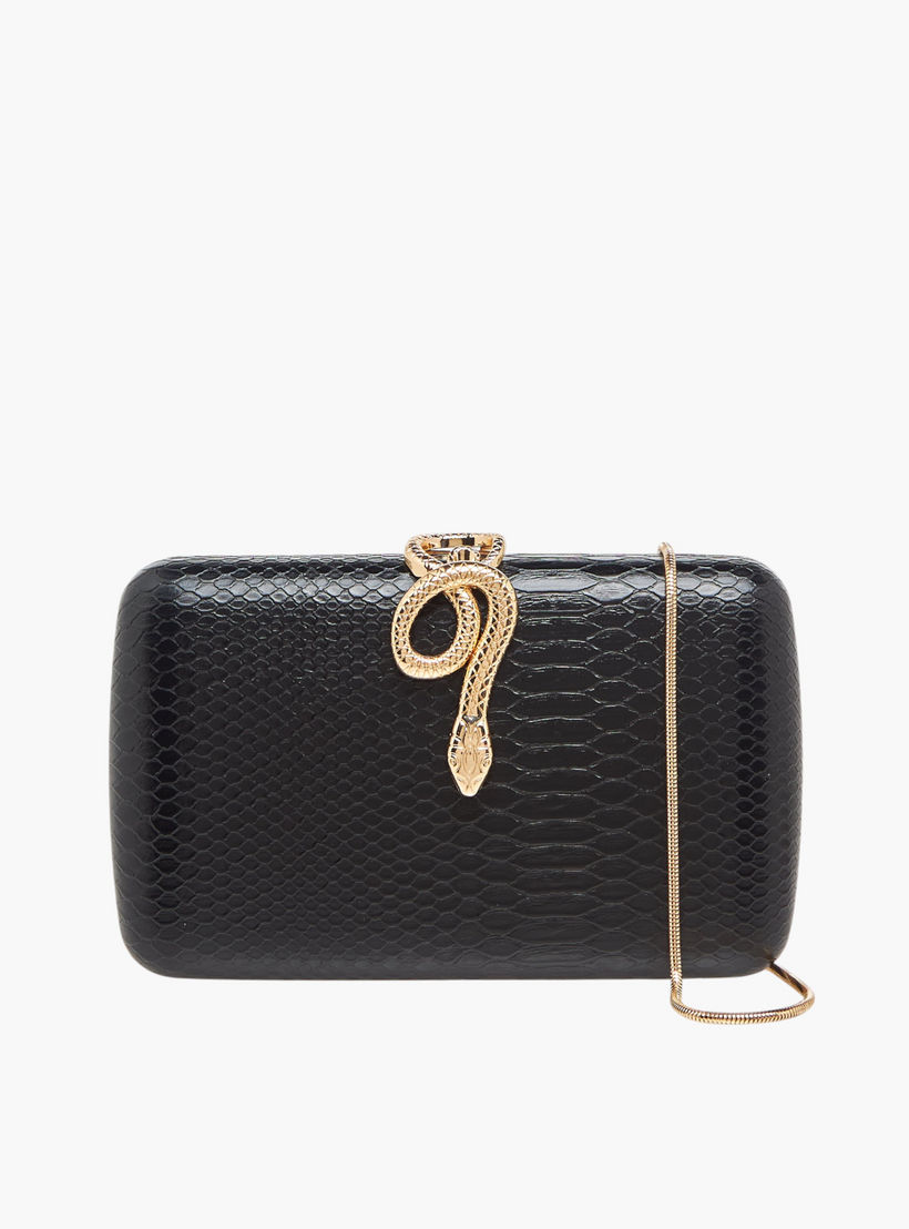 شنطة كلاتش بارزة الملمس بحزام سلسلة قابل للفصل من ساشا-women-bagsandwallets-handbags-image-1