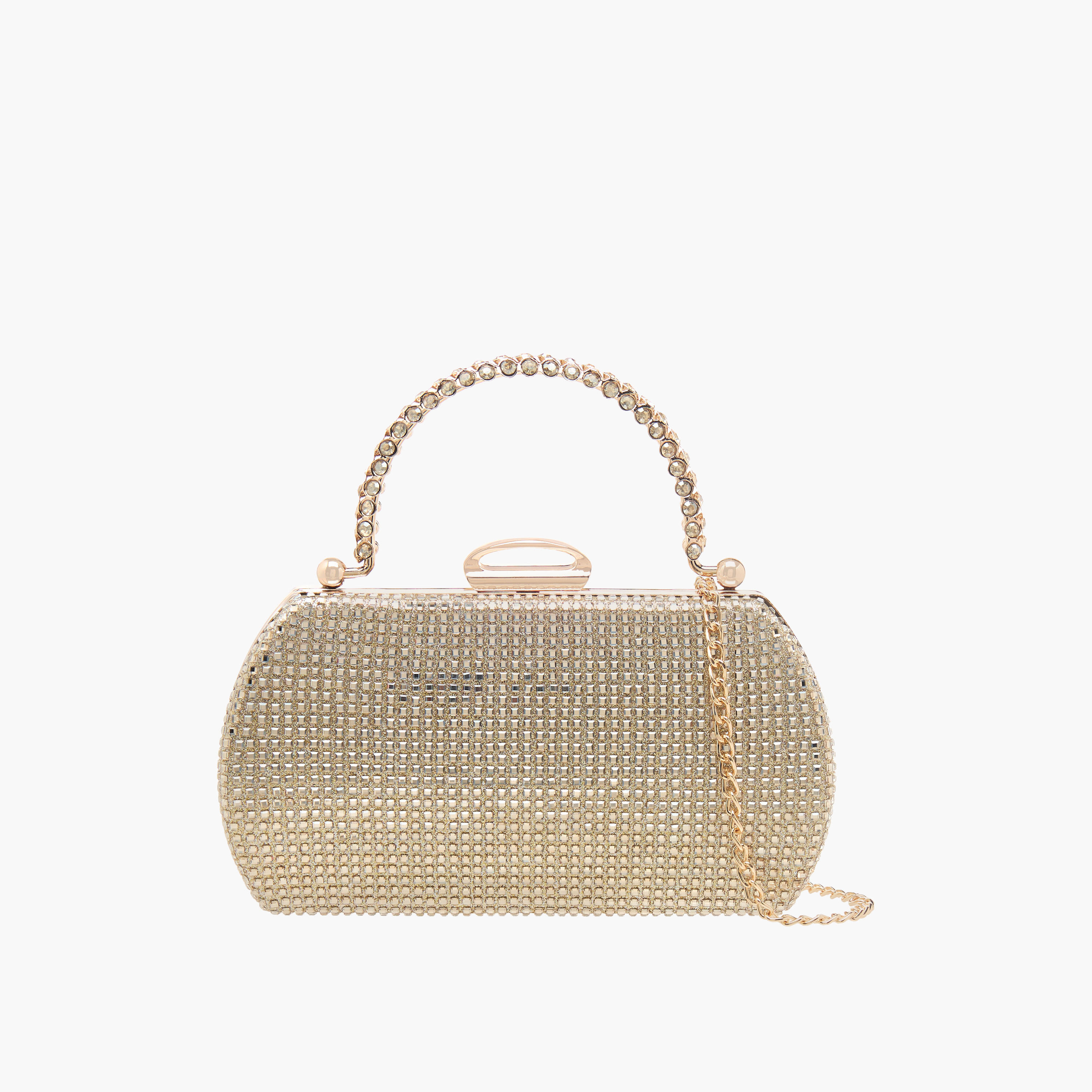 Sasha Embellished Clutch with Detachable Chain Strap-women-bagsandwallets-handbags-image-1