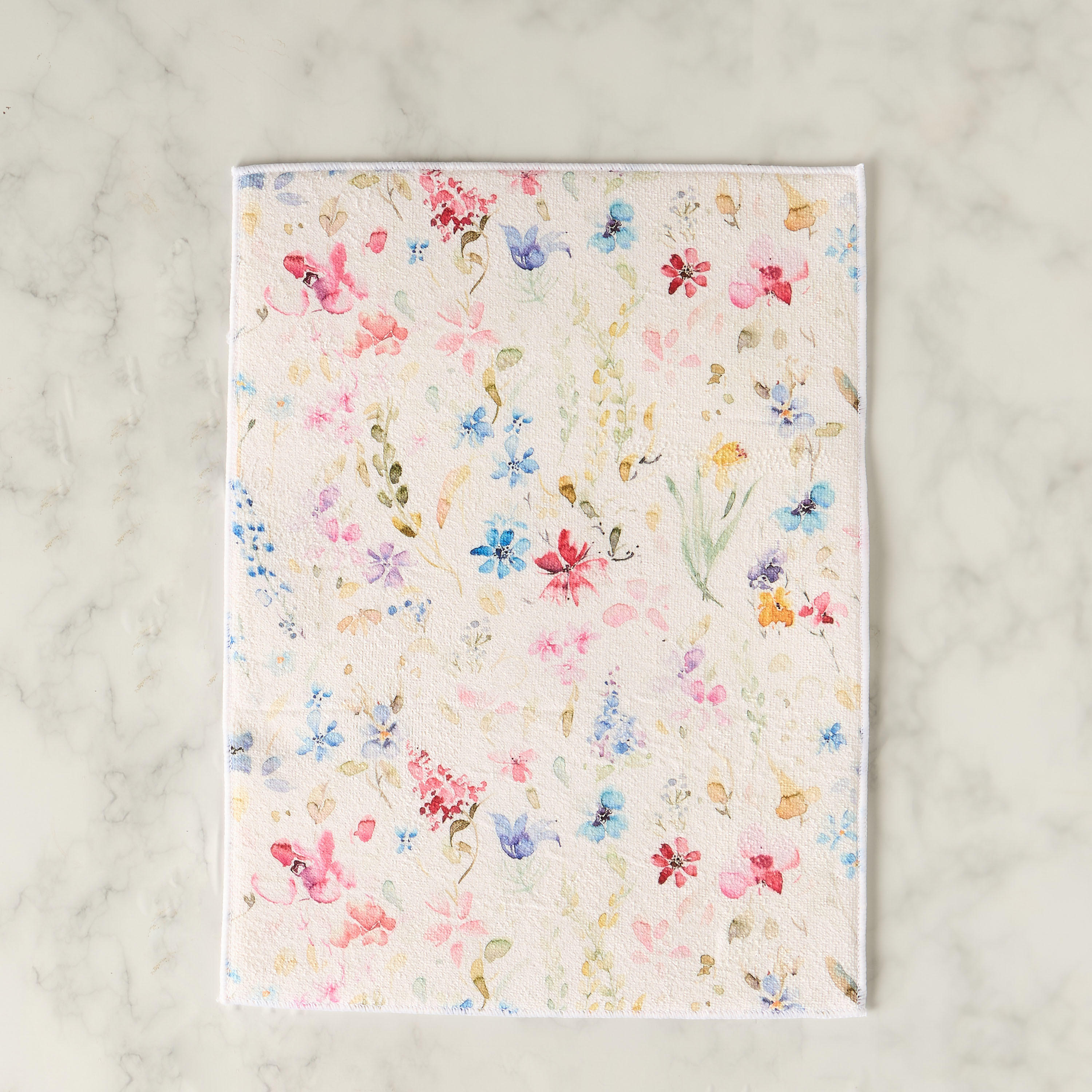 Floral Print Drying Mat - 38x51 cms-household-kitchen-kitchenlinen-kitchentowelsandlinen-image-2