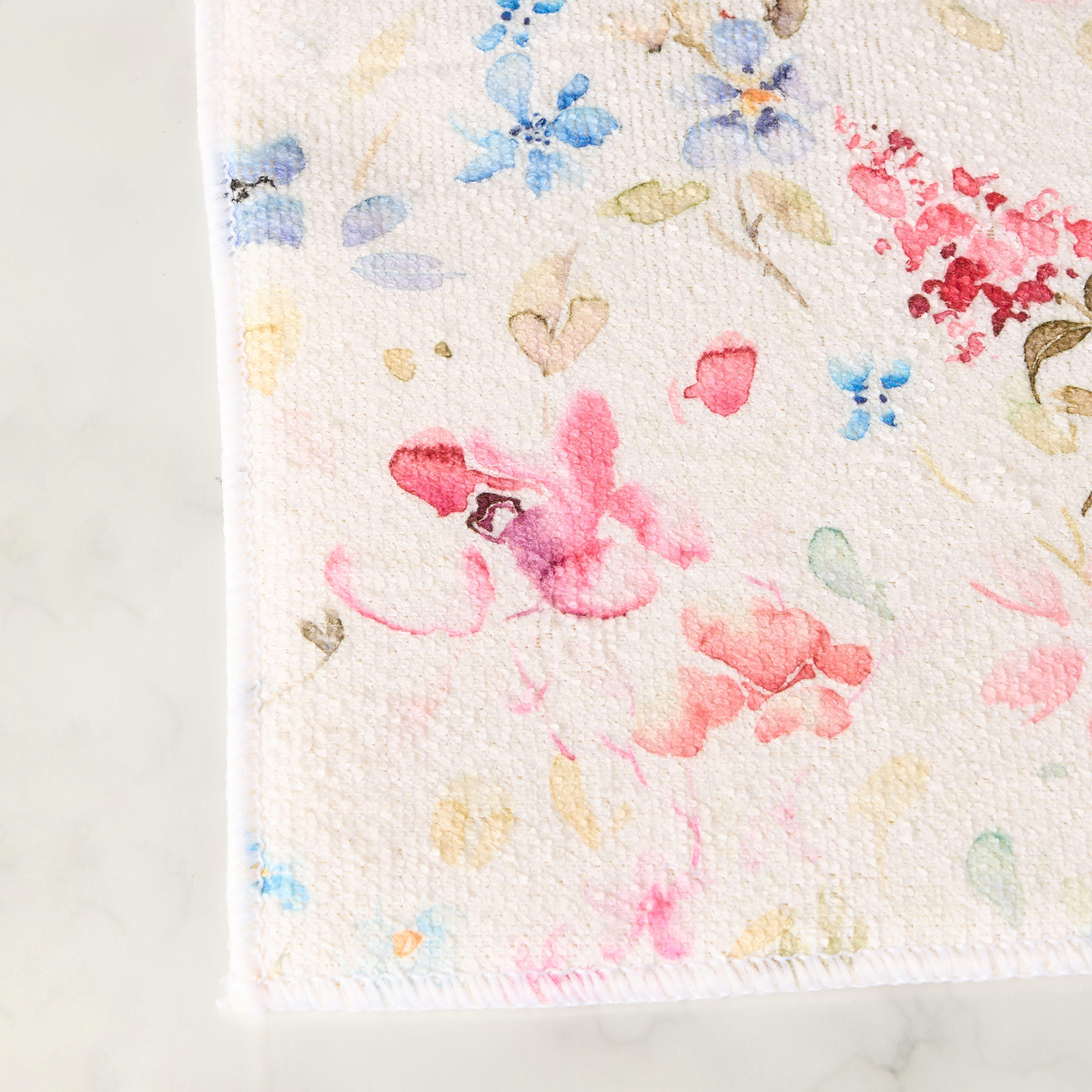 Floral Print Drying Mat - 38x51 cms-household-kitchen-kitchenlinen-kitchentowelsandlinen-image-3