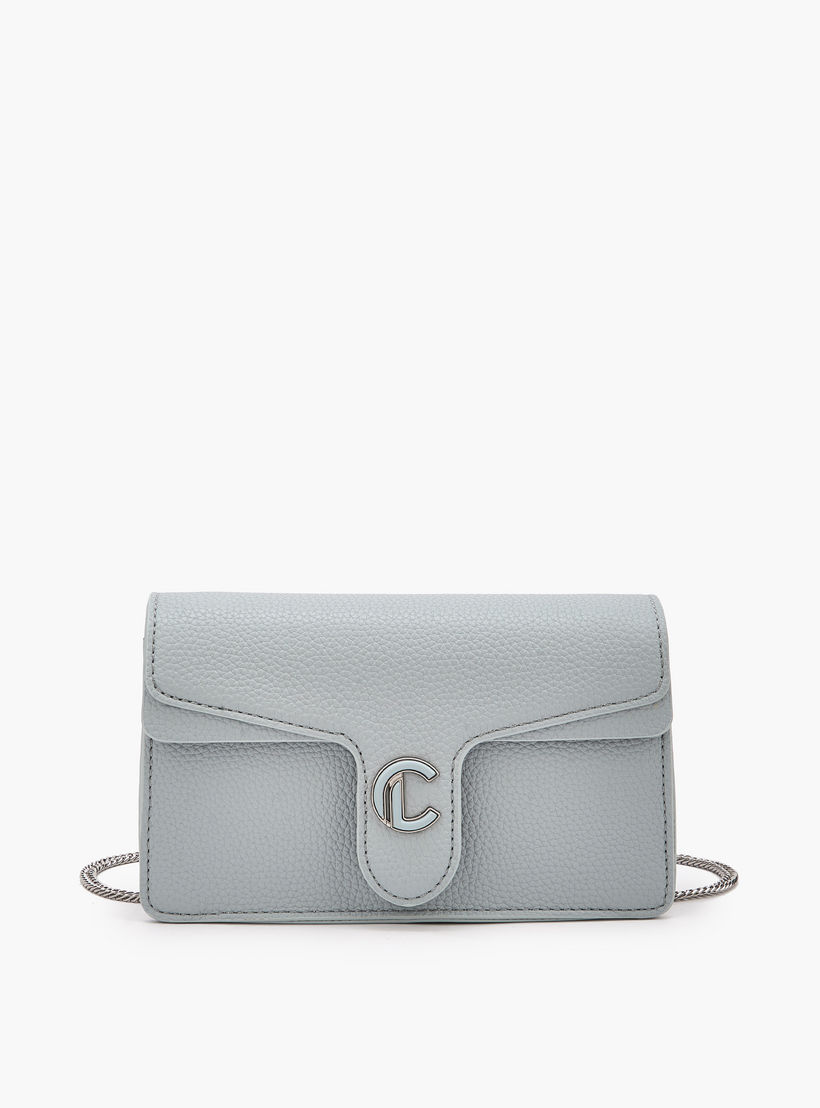 Le Confort Textured Crossbody Bag with Chain Strap-women-bagsandwallets-handbags-image-1