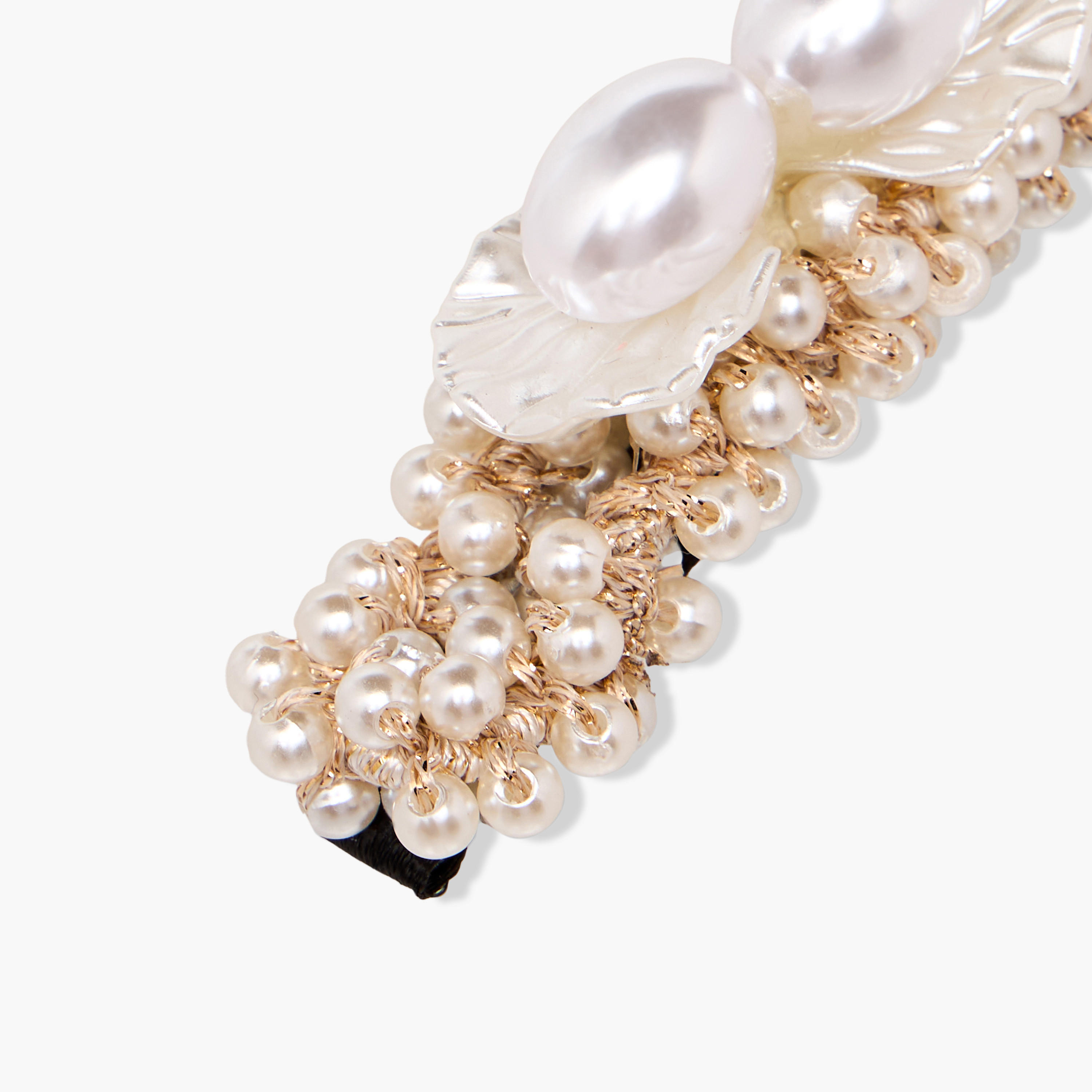 Hair Clip with Pearl Embellishment-women-hairaccessories-clips-image-4