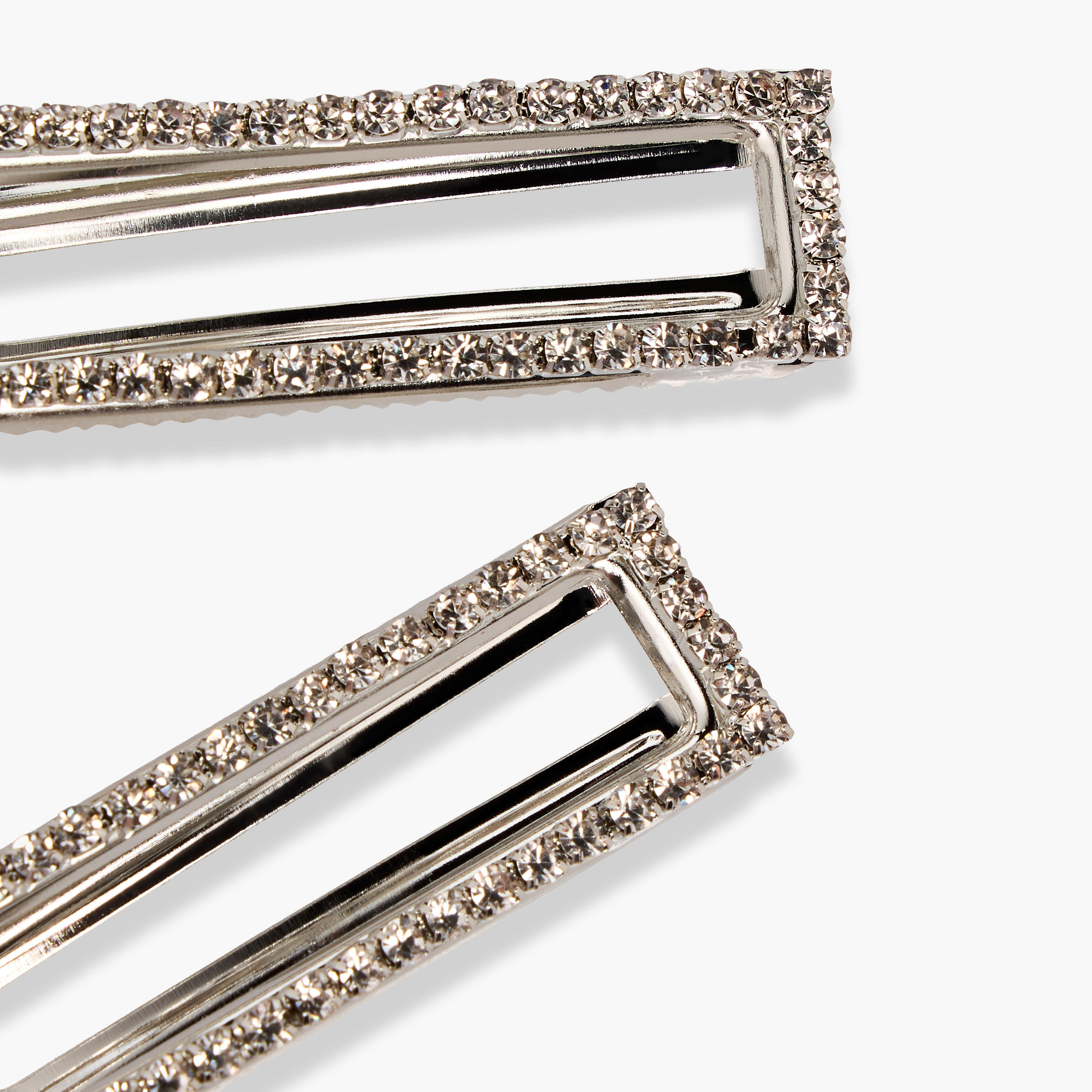 Pack of 2 Rectangle Shaped Hair Clips with Crystal Stone Embellishments-women-hairaccessories-clips-image-4