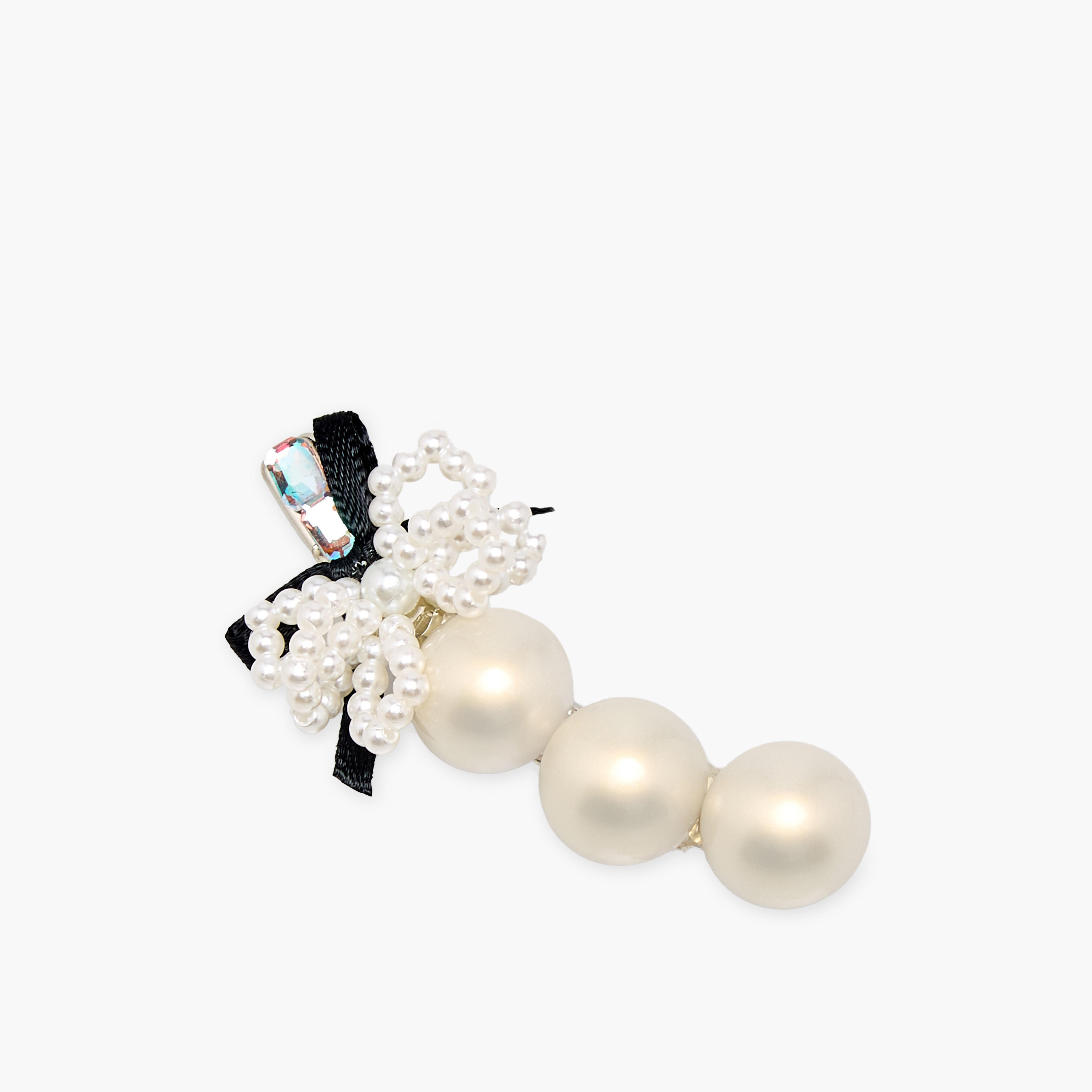 Hair Clip with Pearl Embellishment-women-hairaccessories-clips-image-1