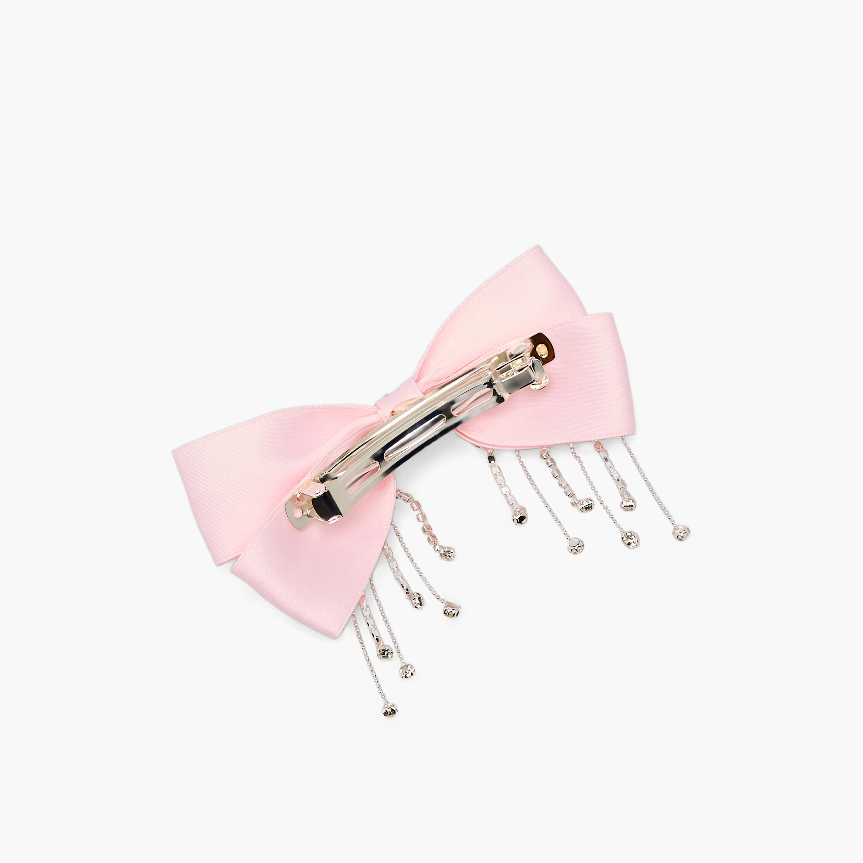 Bow Barrette Hair Clamp with Pearl Embellishment-women-hairaccessories-clips-image-3