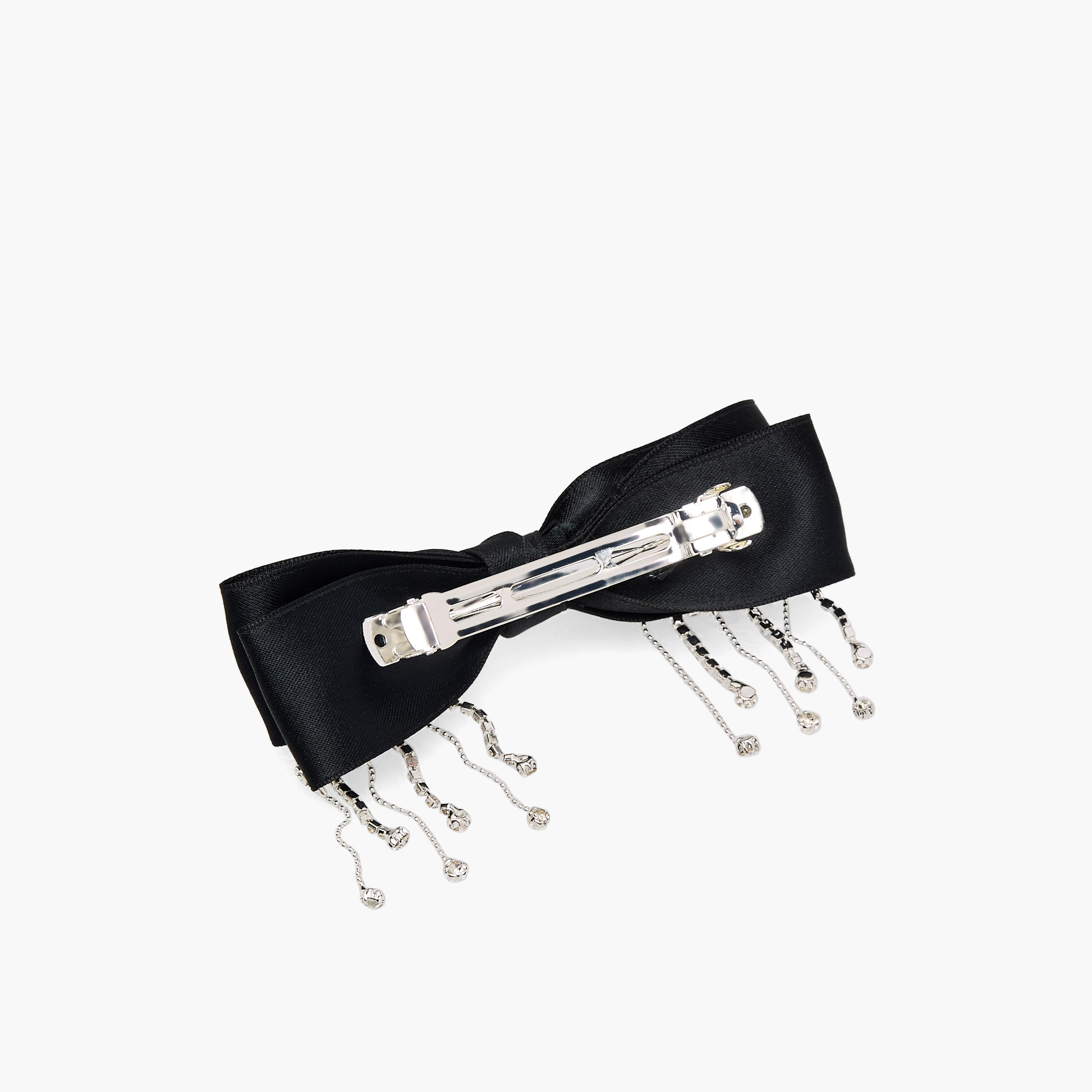 Bow Barrette Hair Clamp with Pearl Embellishment-women-hairaccessories-clips-image-3