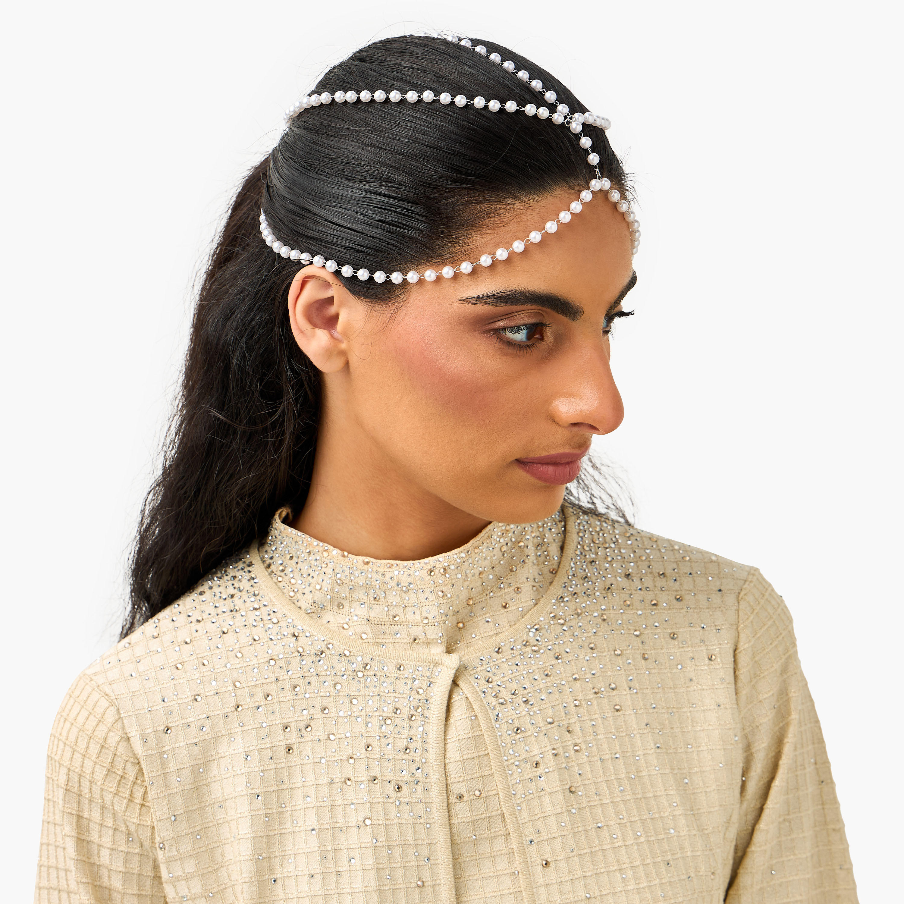 Hair Chain with Pearl Embellishment-women-hairaccessories-others-image-4