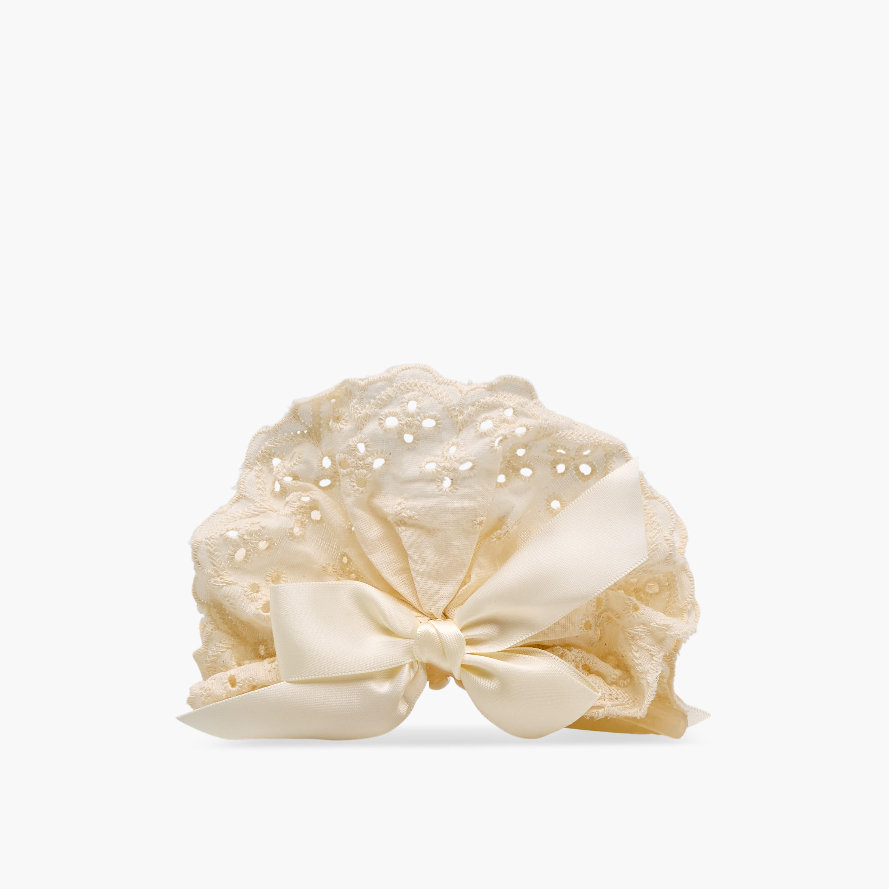 Hair Clamp with Bow and Schiffli Design-women-hairaccessories-clamps-image-1
