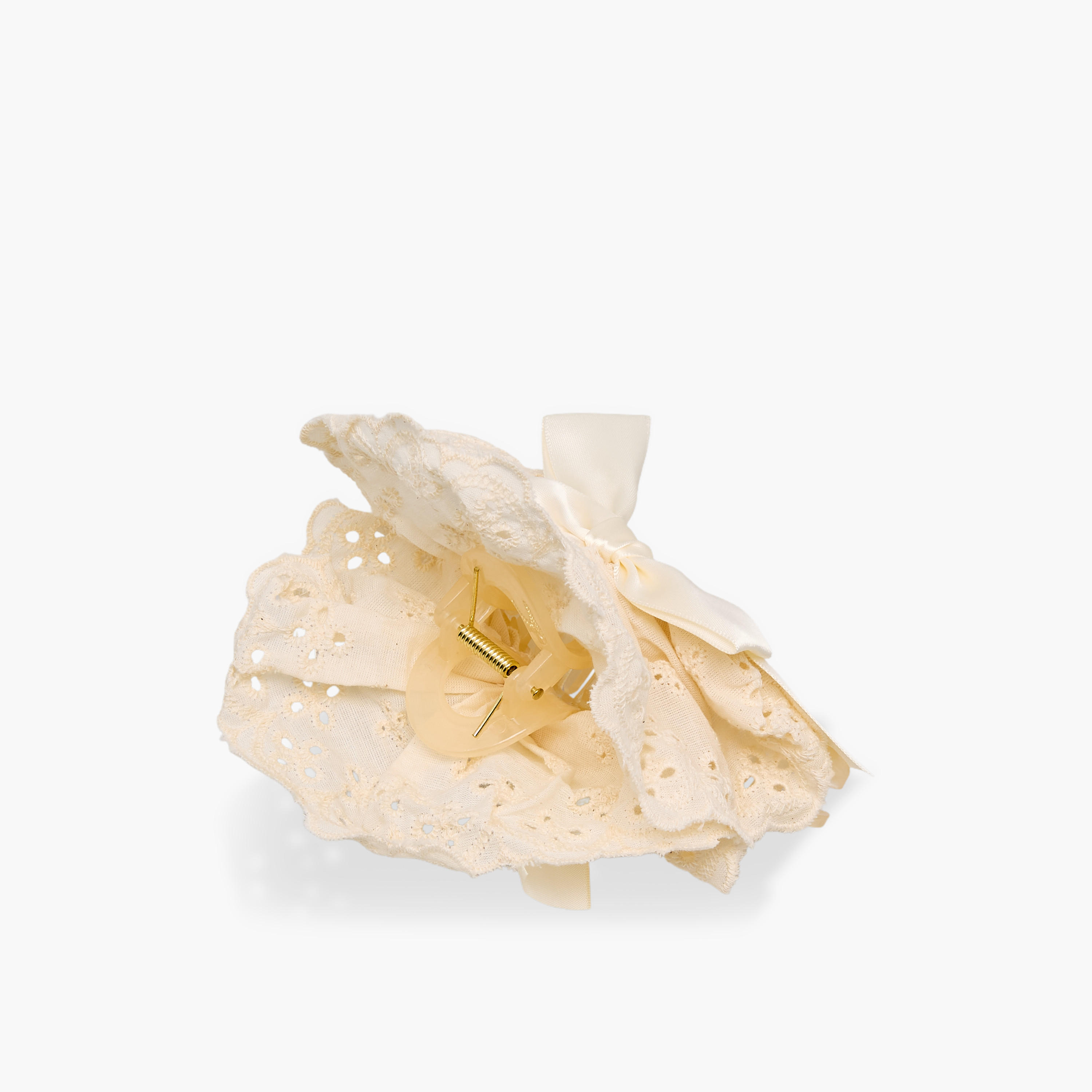 Hair Clamp with Bow and Schiffli Design-women-hairaccessories-clamps-image-2