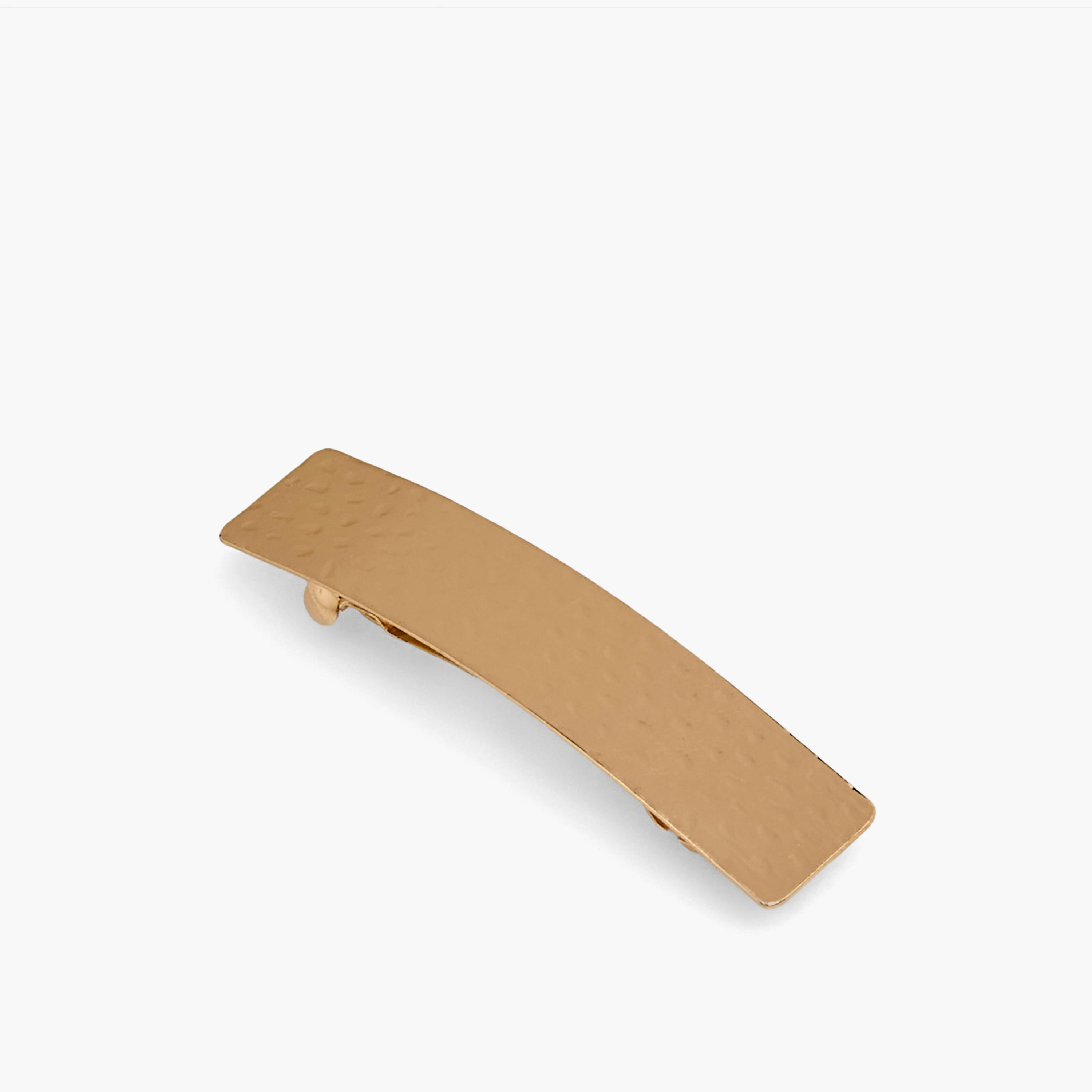 Rectangular Barrette Hair Clip with Hammered Design-women-hairaccessories-bands-image-1