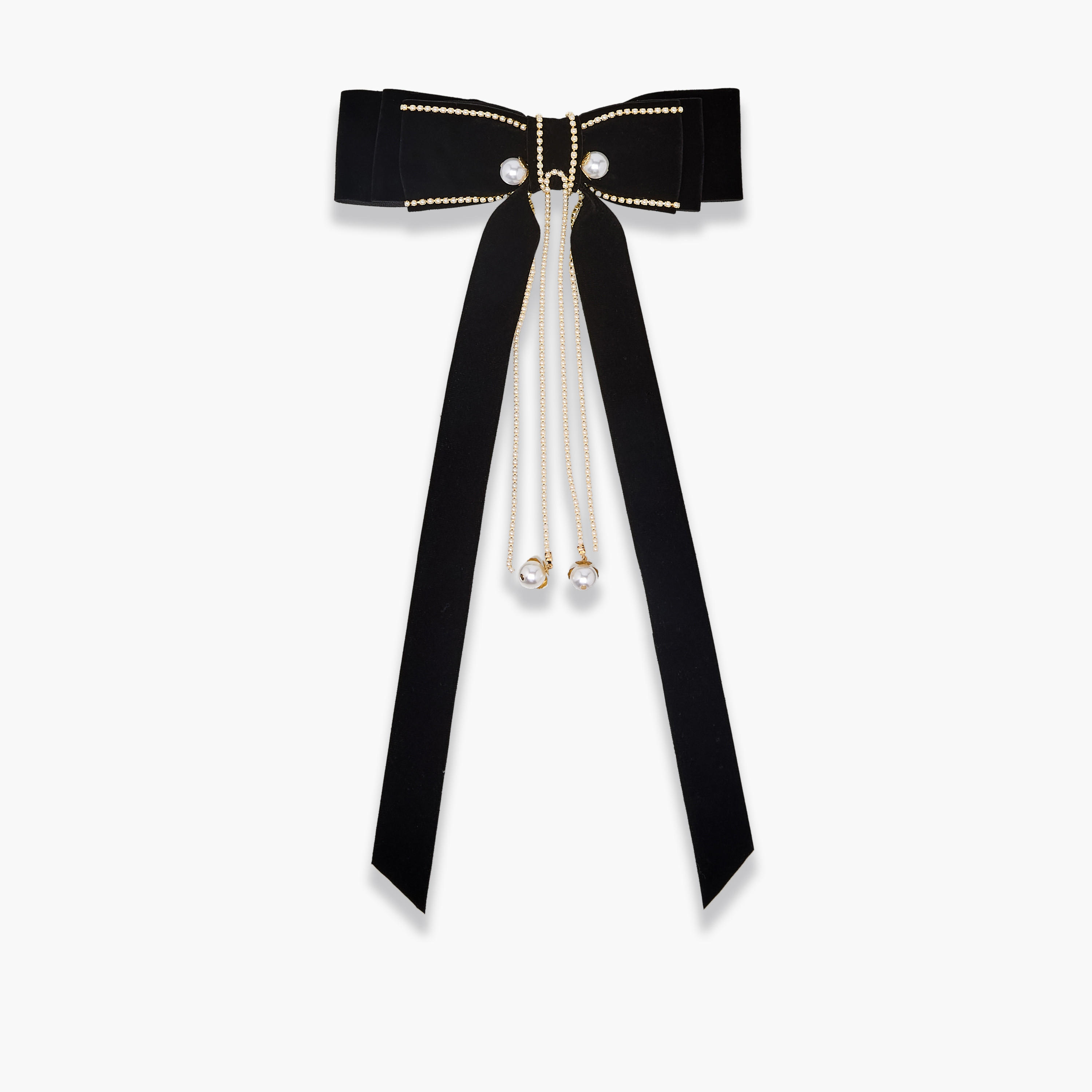 Bow Barrette Hair Clip with Pearl Embellishment-women-hairaccessories-clips-image-1