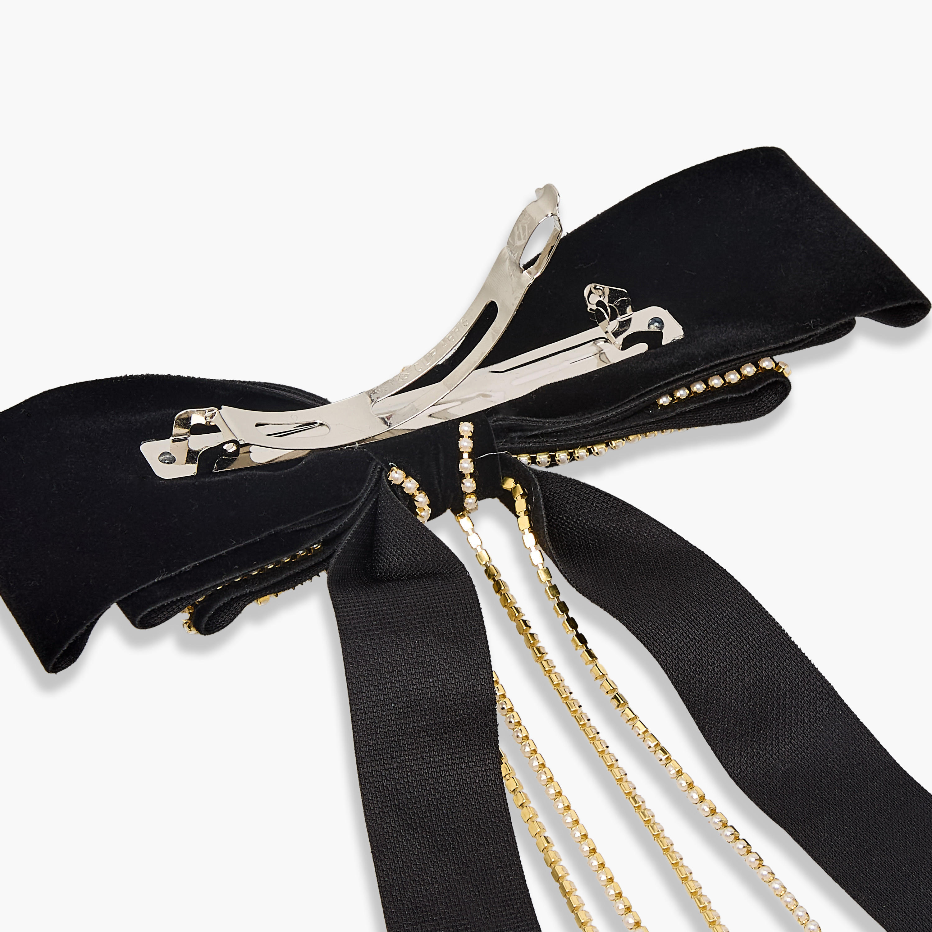 Bow Barrette Hair Clip with Pearl Embellishment-women-hairaccessories-clips-image-5