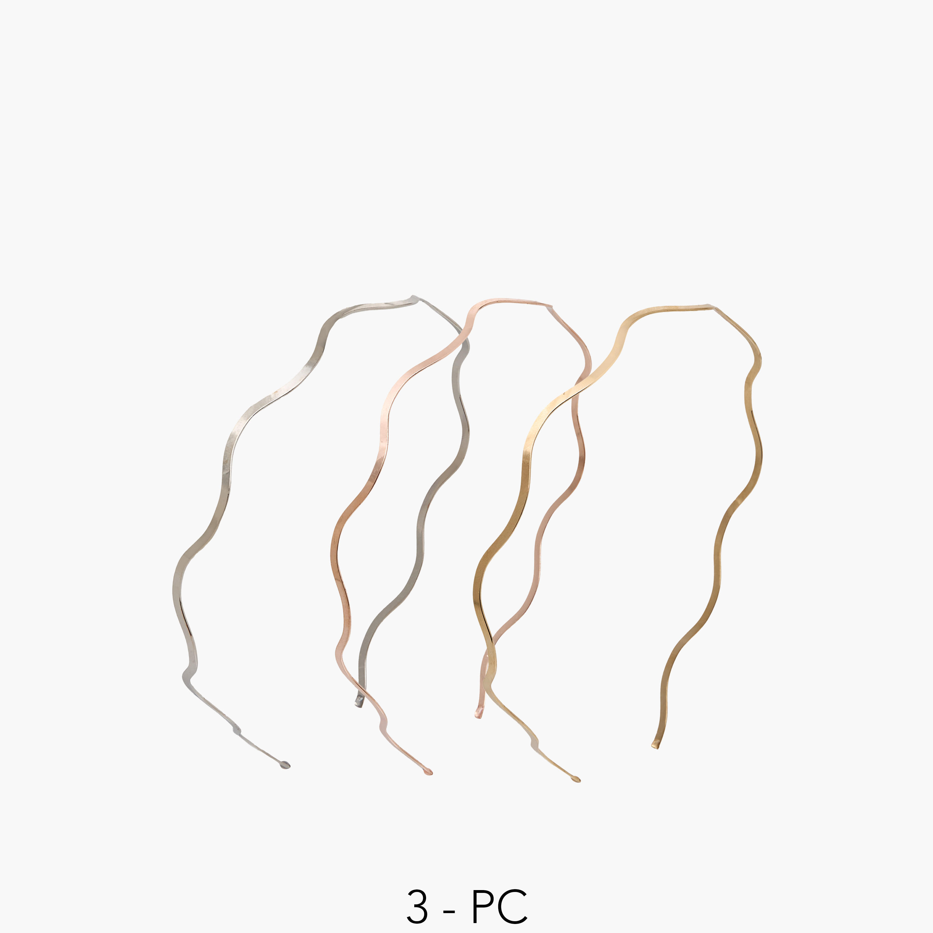Pack of 3 Metallic Wavy Hairbands-women-hairaccessories-bands-image-1