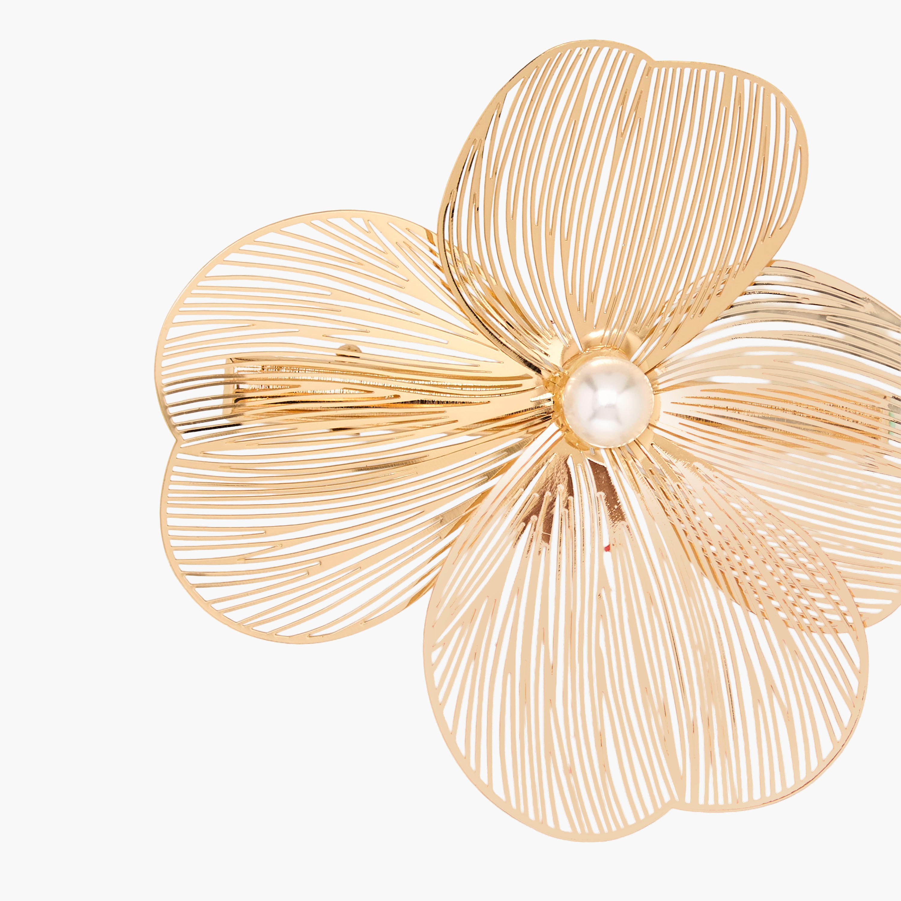 Floral Hair Clip with Pearl Embellishment-women-hairaccessories-clips-image-6