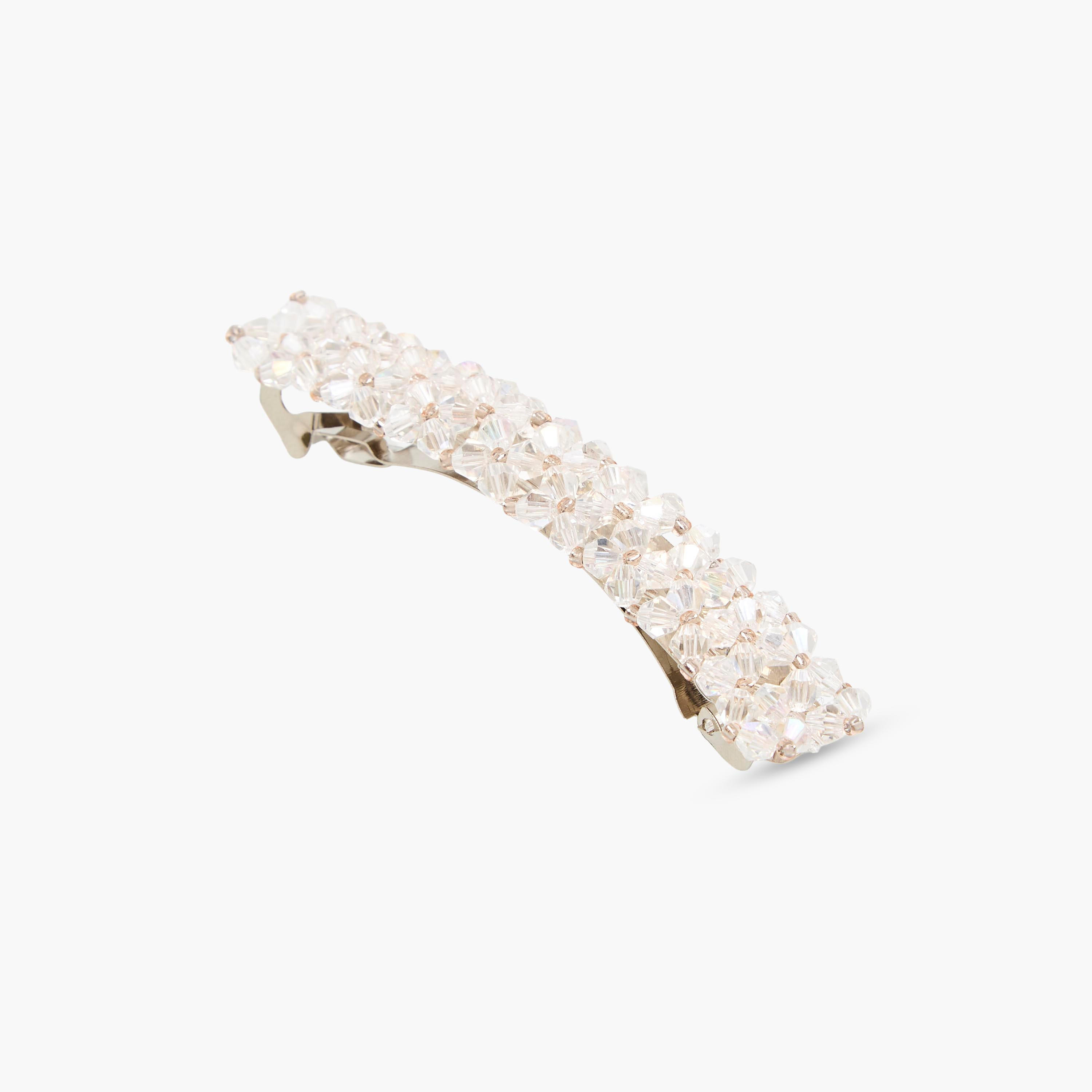 Curved Barrette Hair Clip with Bead Embellishment-women-hairaccessories-clips-image-1
