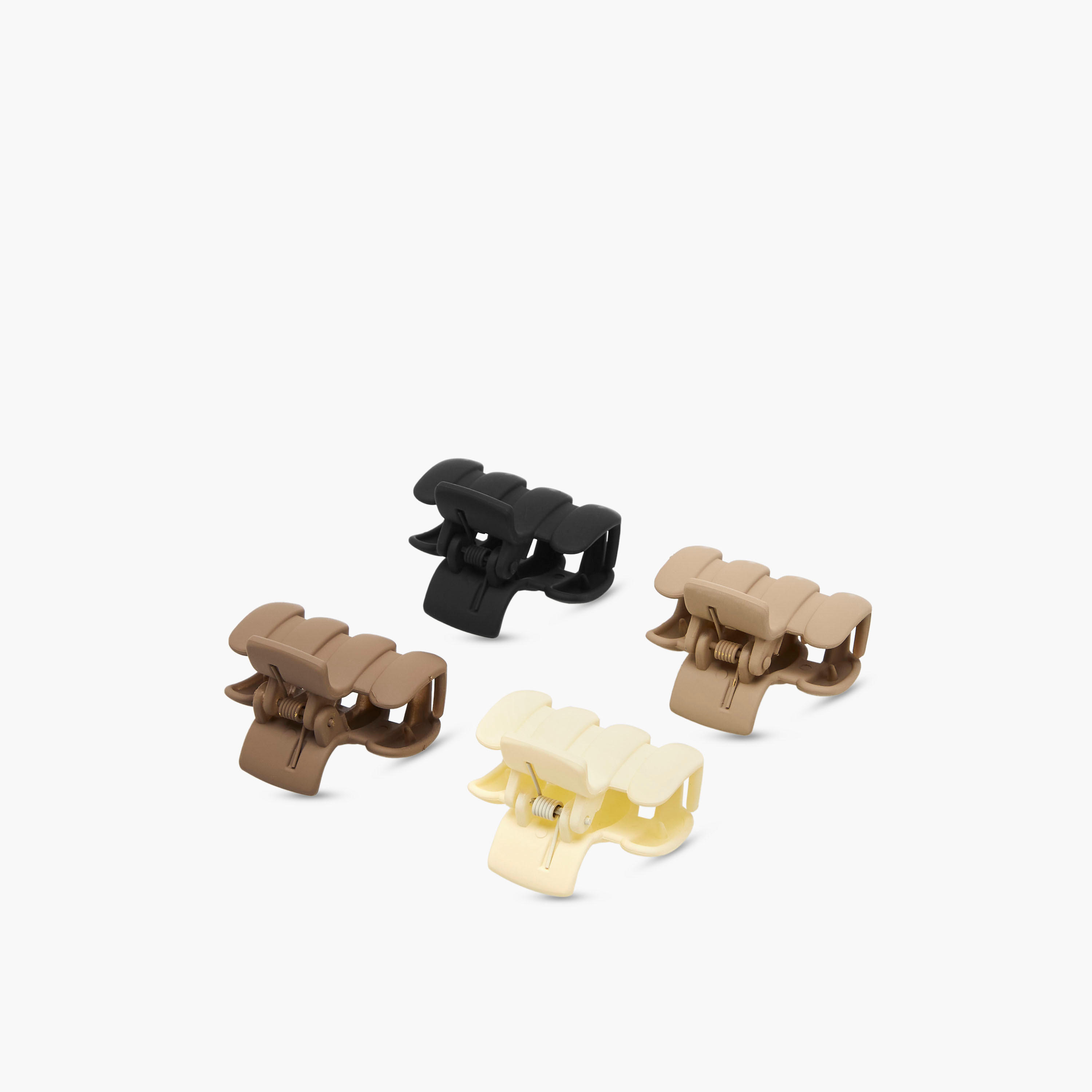 Pack of 4 Textured Hair Clamp-women-hairaccessories-clamps-image-6