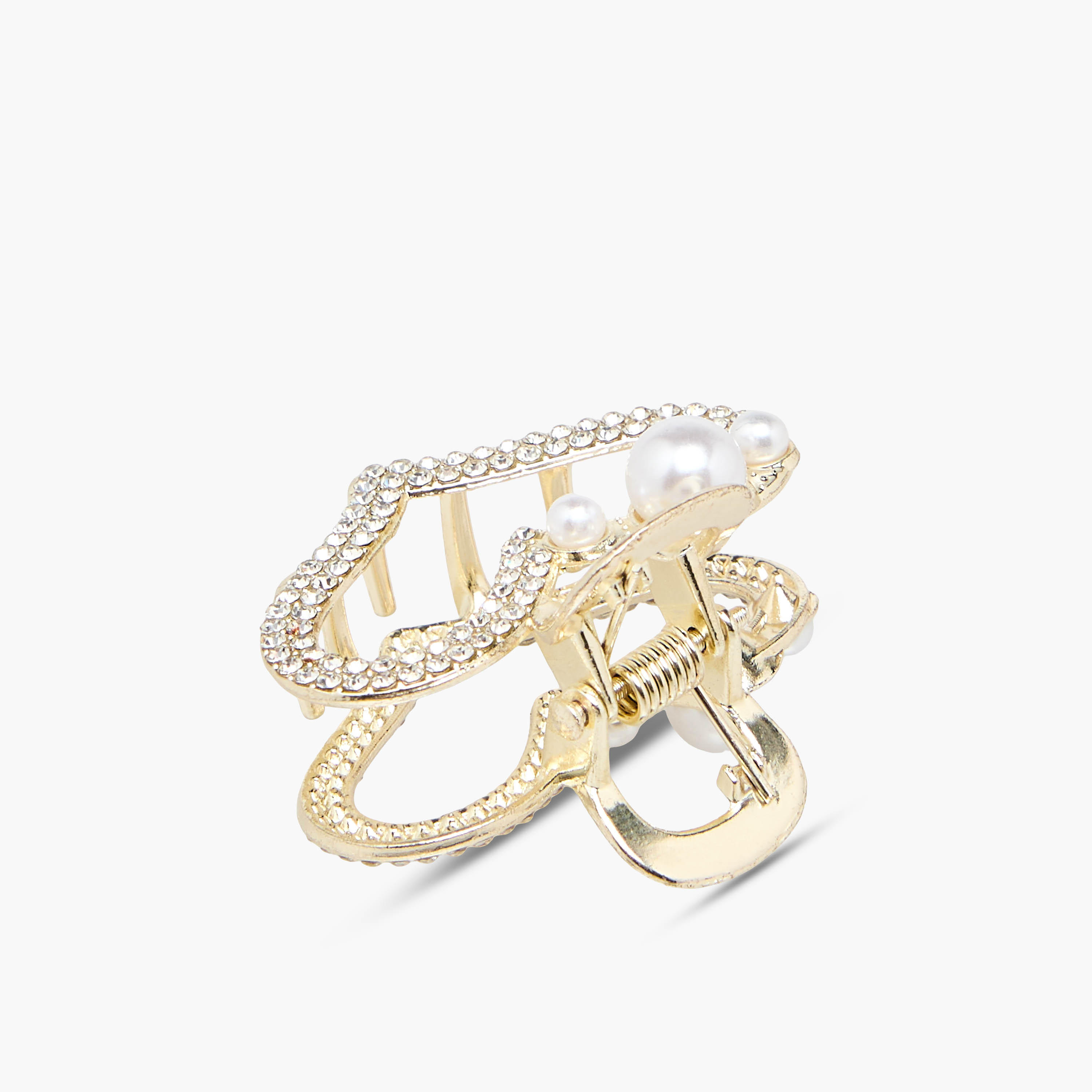 Heart Hair Clamp with Embellished Detail-women-hairaccessories-clamps-image-3