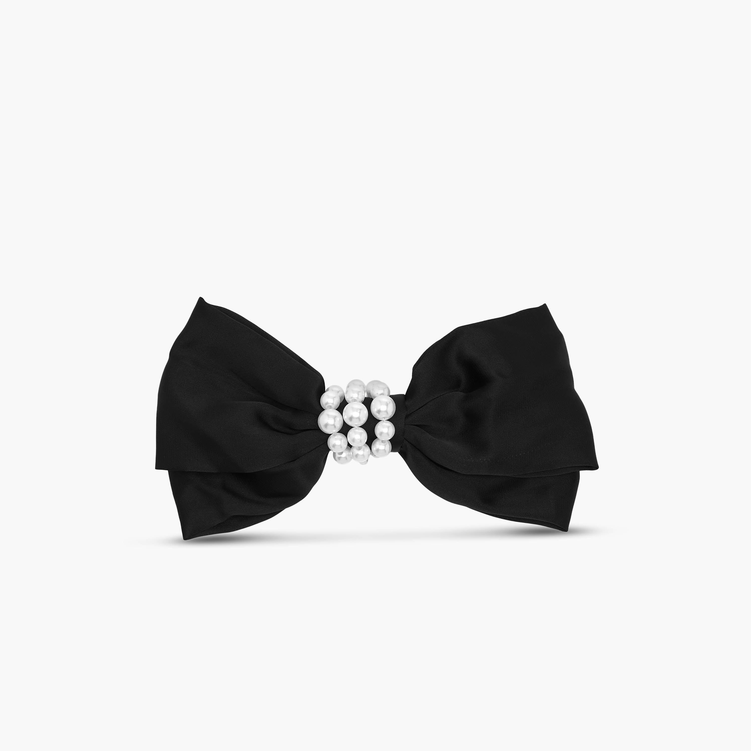 Bow Barrette Hair Clip with Pearl Embellishment-women-hairaccessories-clips-image-1
