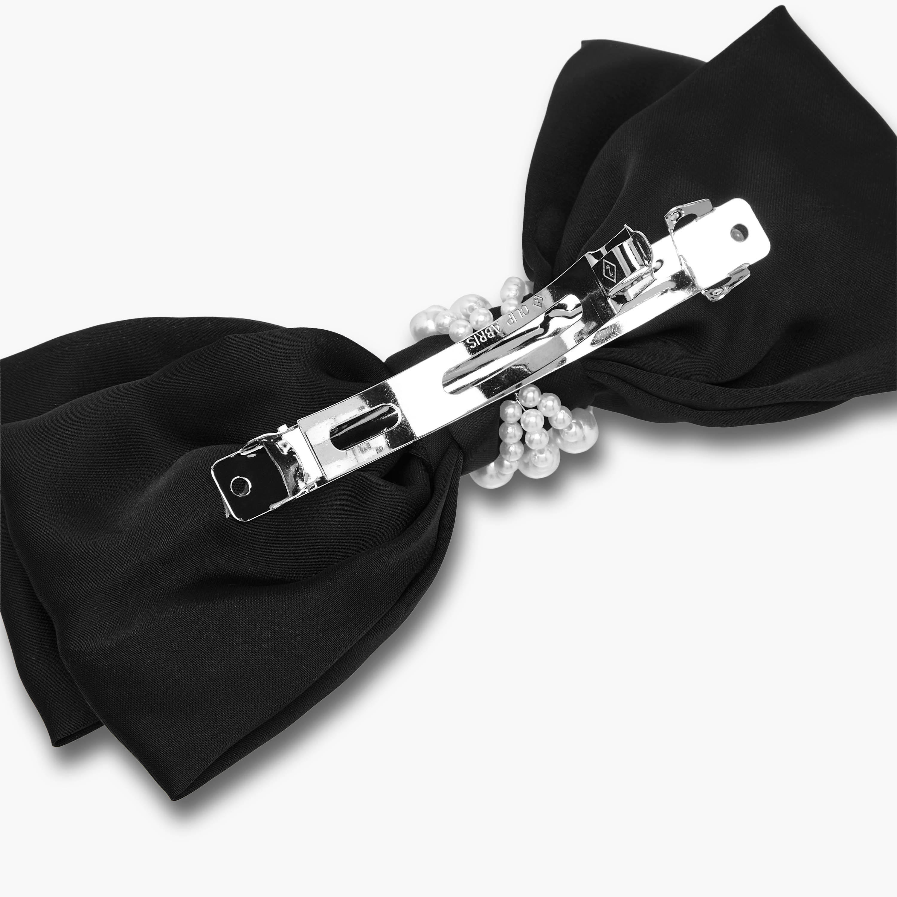 Bow Barrette Hair Clip with Pearl Embellishment-women-hairaccessories-clips-image-4