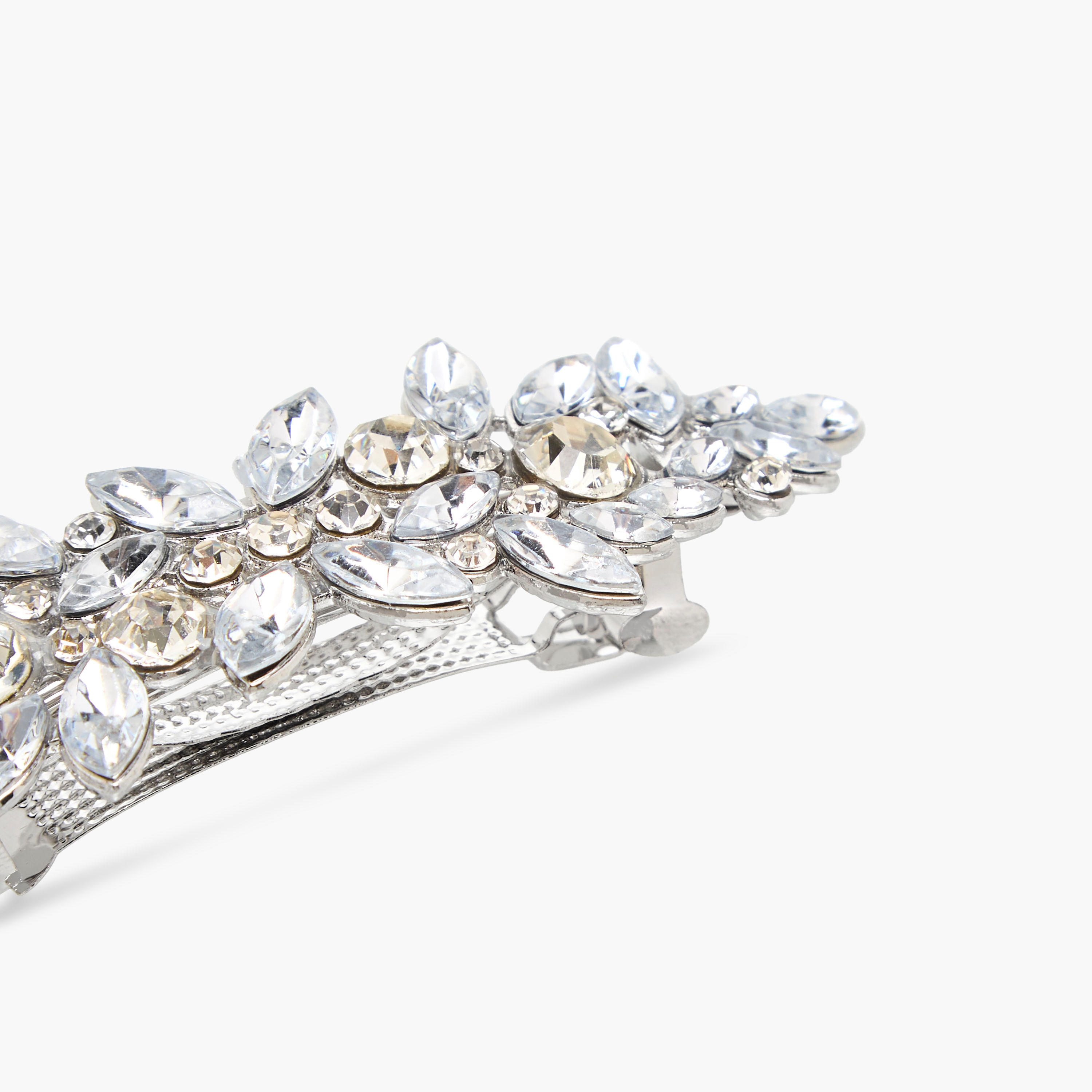 Rectangular Barrette Hair Clip with Stone Embellished Design-women-hairaccessories-clips-image-4