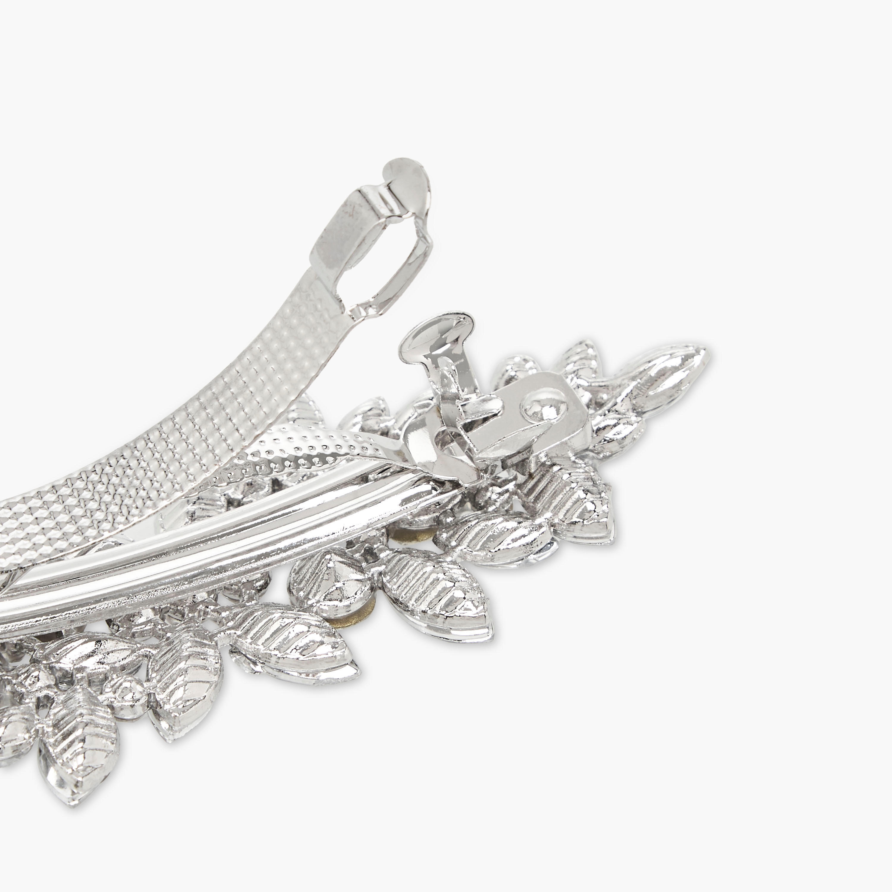 Rectangular Barrette Hair Clip with Stone Embellished Design-women-hairaccessories-clips-image-5
