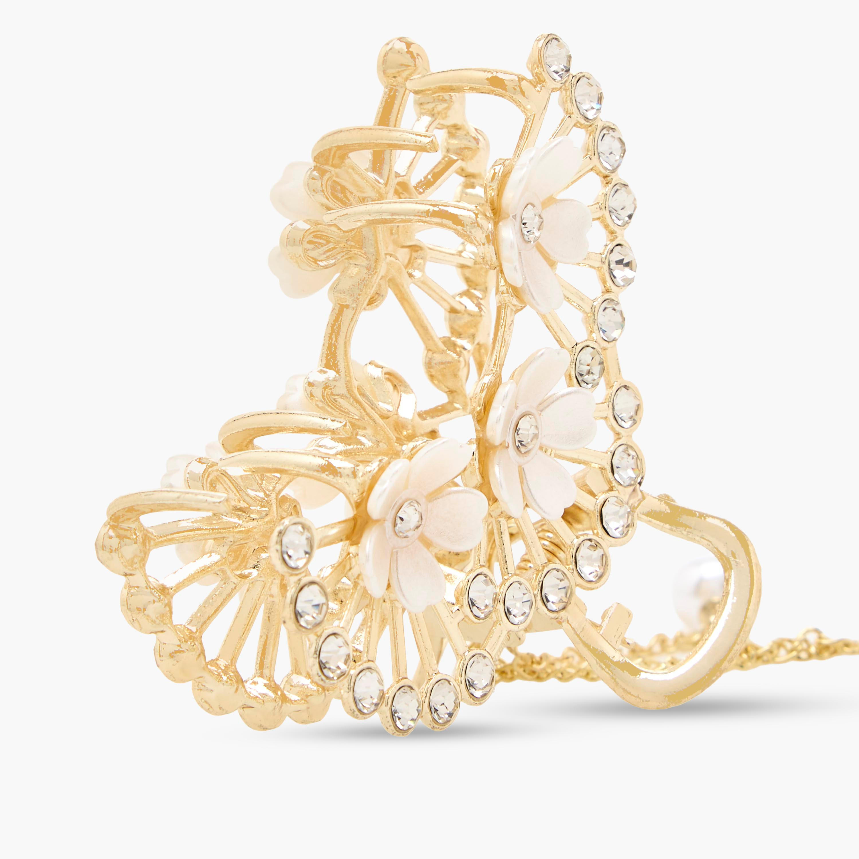 Curved Hair Clamp with Stone Embellished Design-women-hairaccessories-clamps-image-4