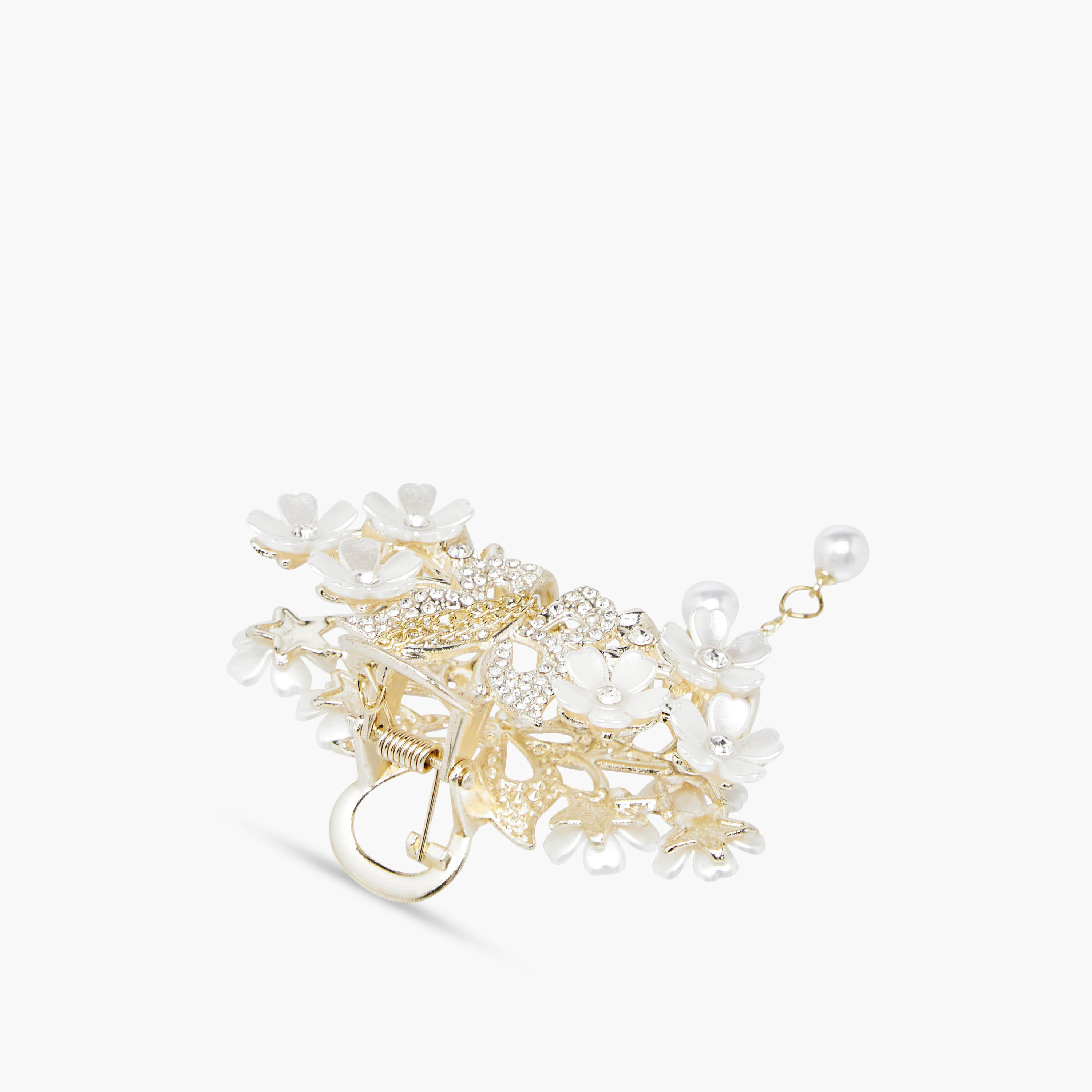 Metallic Butterfly Hair Clamp with Embellishment-women-hairaccessories-clamps-image-2