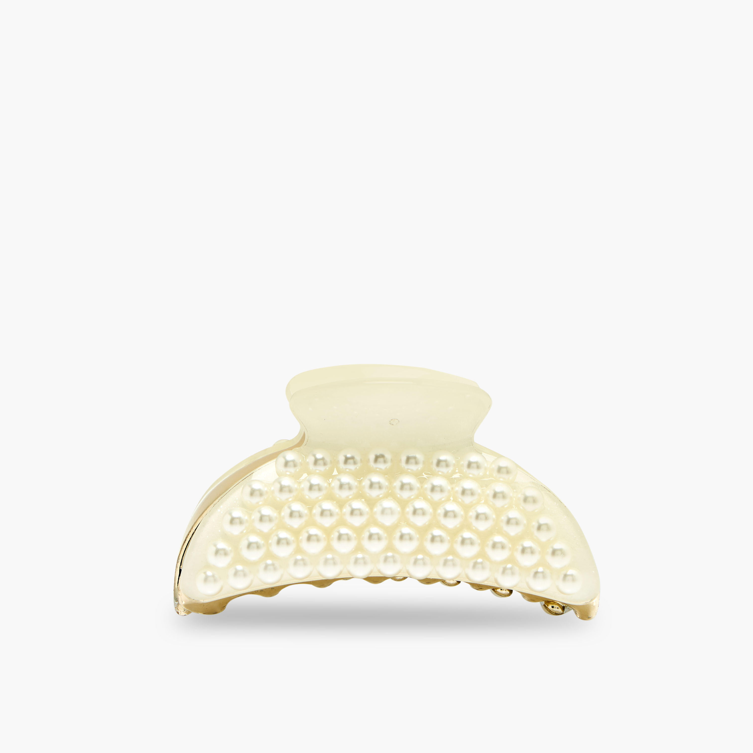 Curved Shape Hair Clamp with Pearl Embellishments-women-hairaccessories-clamps-image-1