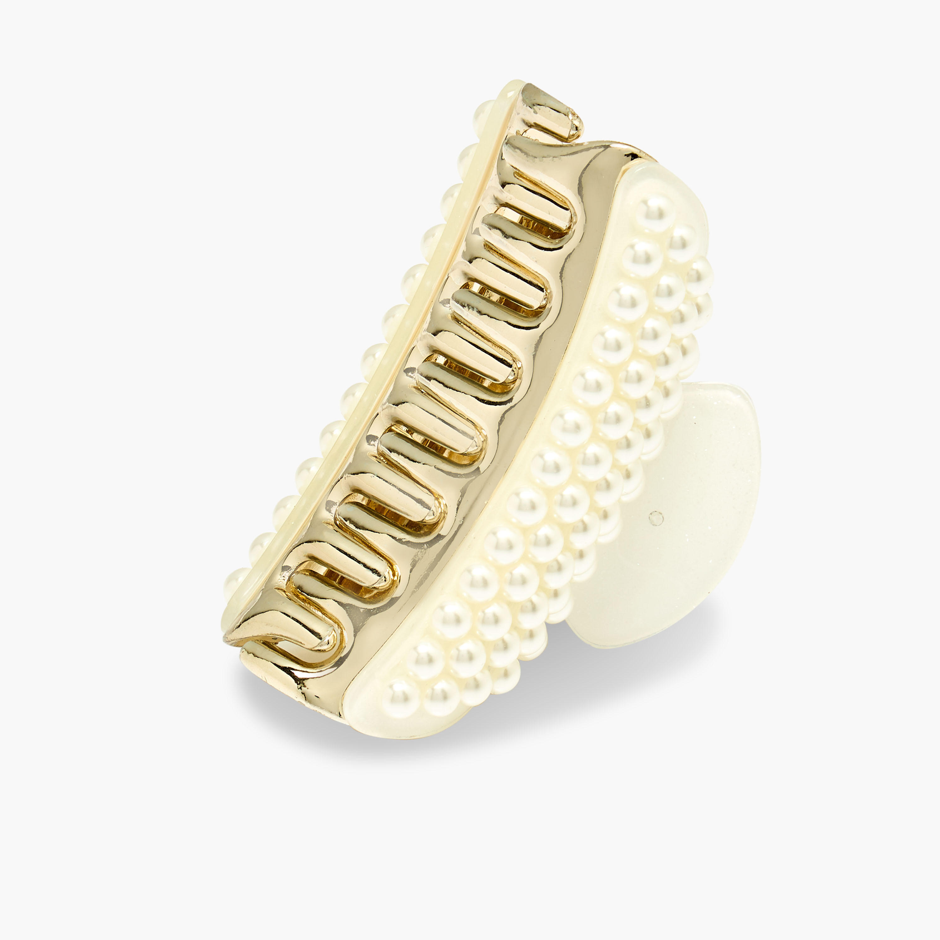 Curved Shape Hair Clamp with Pearl Embellishments-women-hairaccessories-clamps-image-3