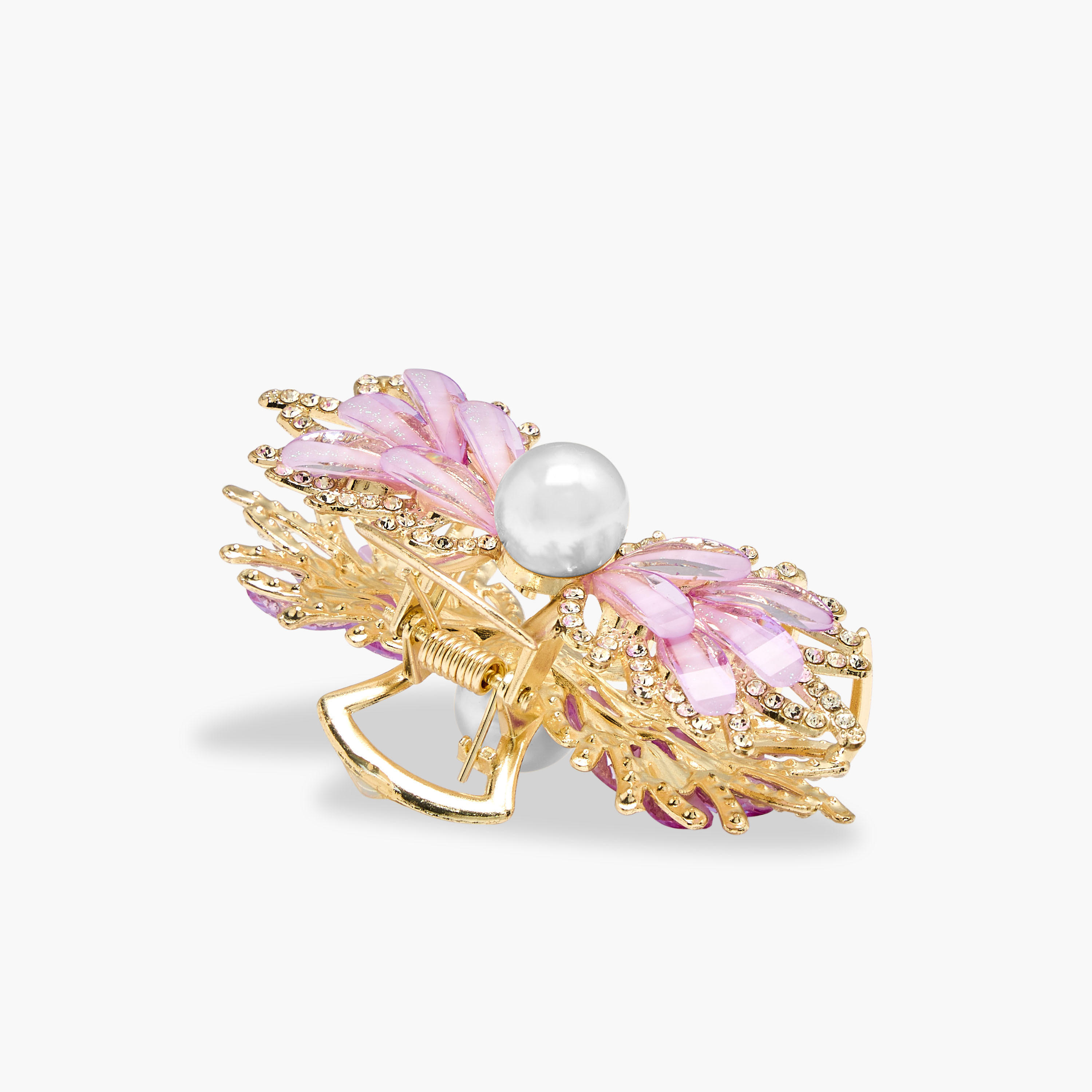 Butterfly Shape Hair Clamp with Studded Embellishments-women-hairaccessories-clamps-image-2