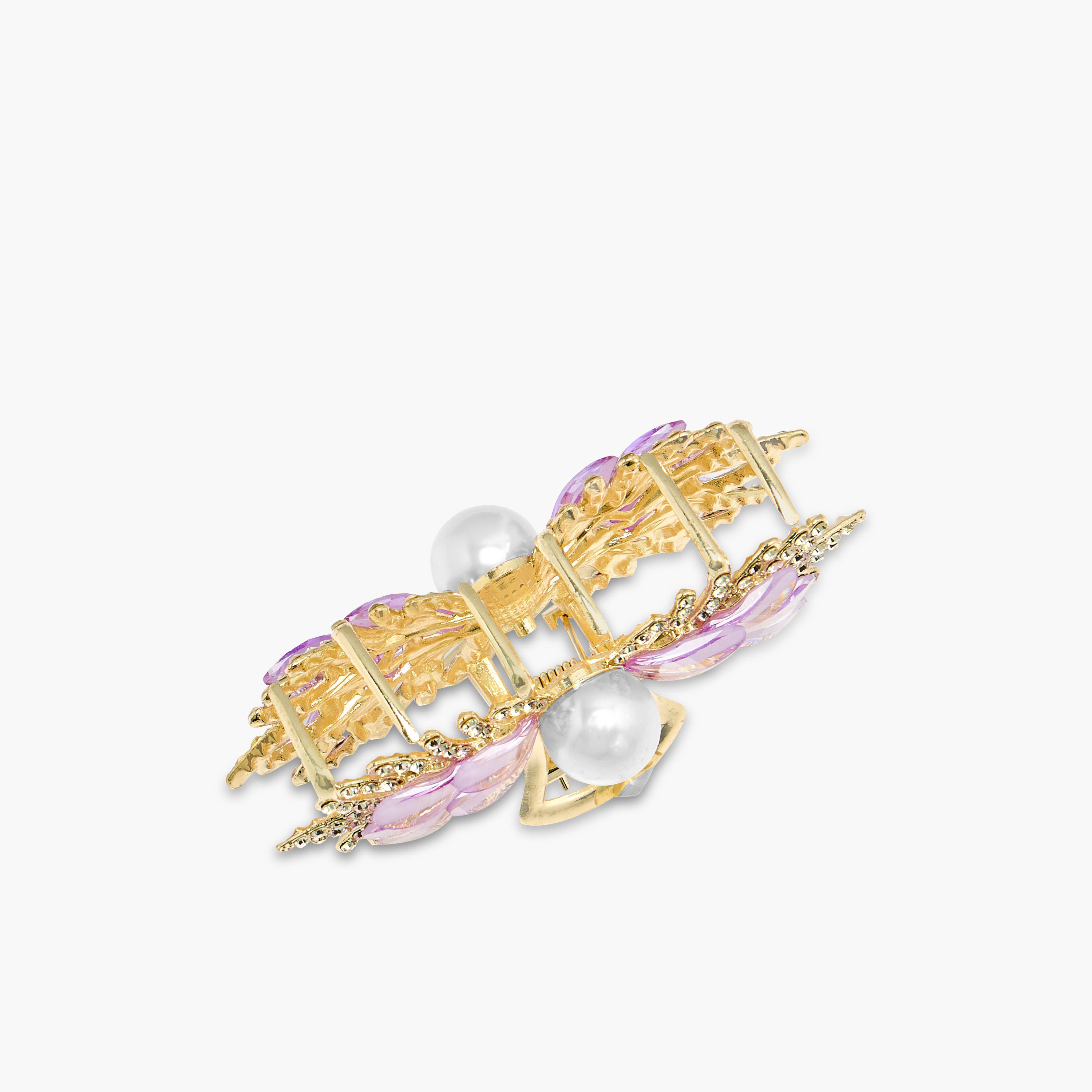 Butterfly Shape Hair Clamp with Studded Embellishments-women-hairaccessories-clamps-image-3